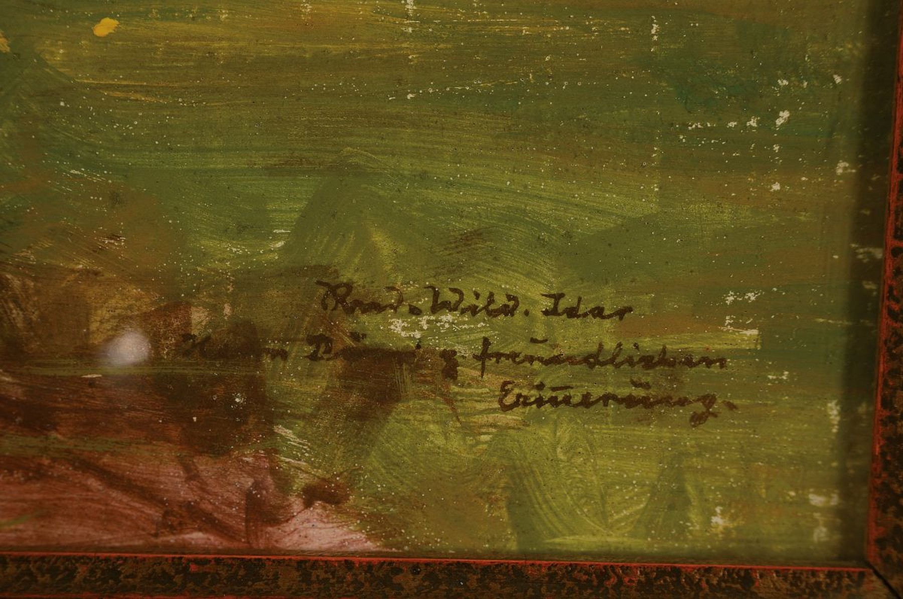 Detail a: Rudolf Wild-Idar, 1871-1960 Idar-Oberstein, Sommerliche Landschaft, Gouache auf Papier, signiert und mit Widmung, ca. 42x50cm, u.Gl., R.