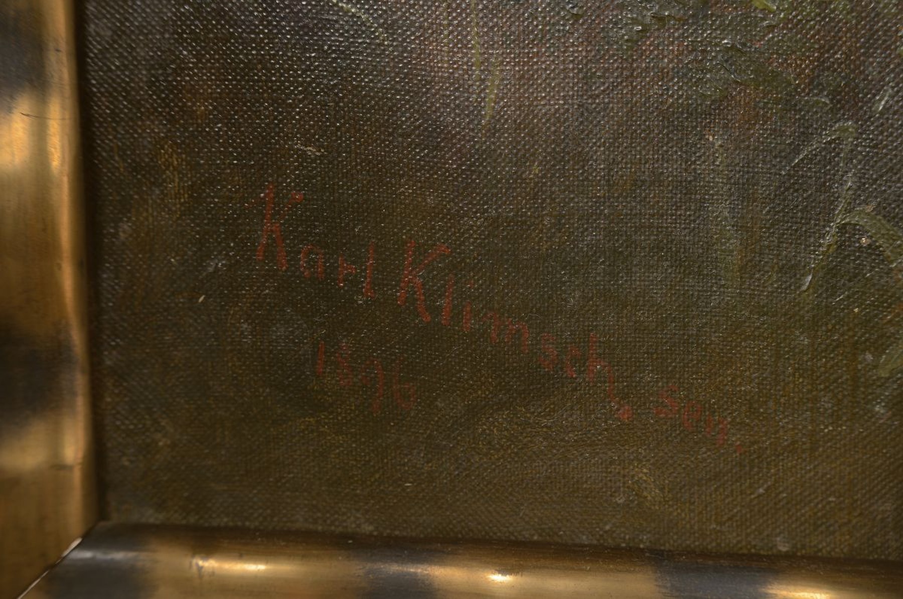 Detail a: Karl Klimsch, 1867 Frankfurt - 1936, Sohn des Künstlers Eugen Johann Georg Klimsch und Bruder des Malers Paul und des Bildhauers Fritz Klimsch, ...