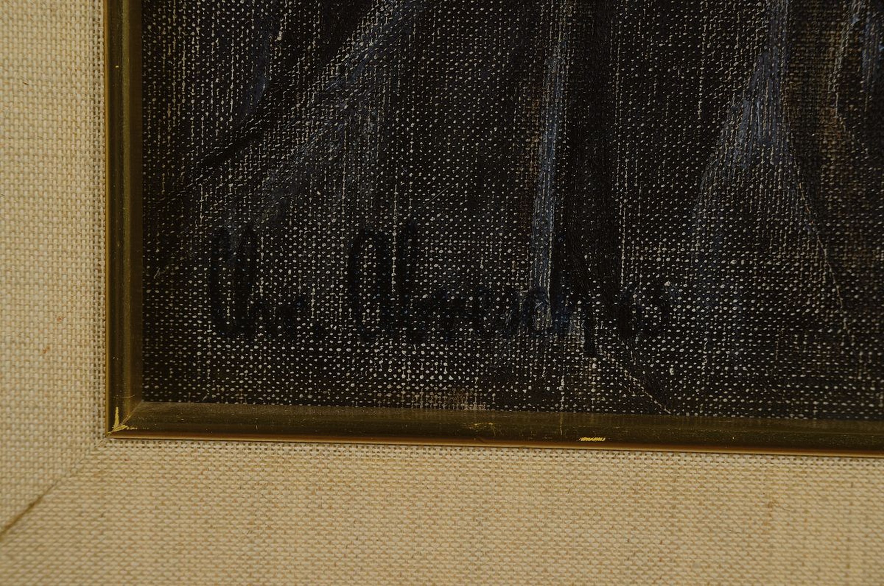 Detail a: Christel Abresch, 1931 Sulzbach-2011 Neustadt an der Weinstraße, Harlekin, Öl/Lwd, links unten signiert, ca. 50x35cm, R. ca. 60x45cm