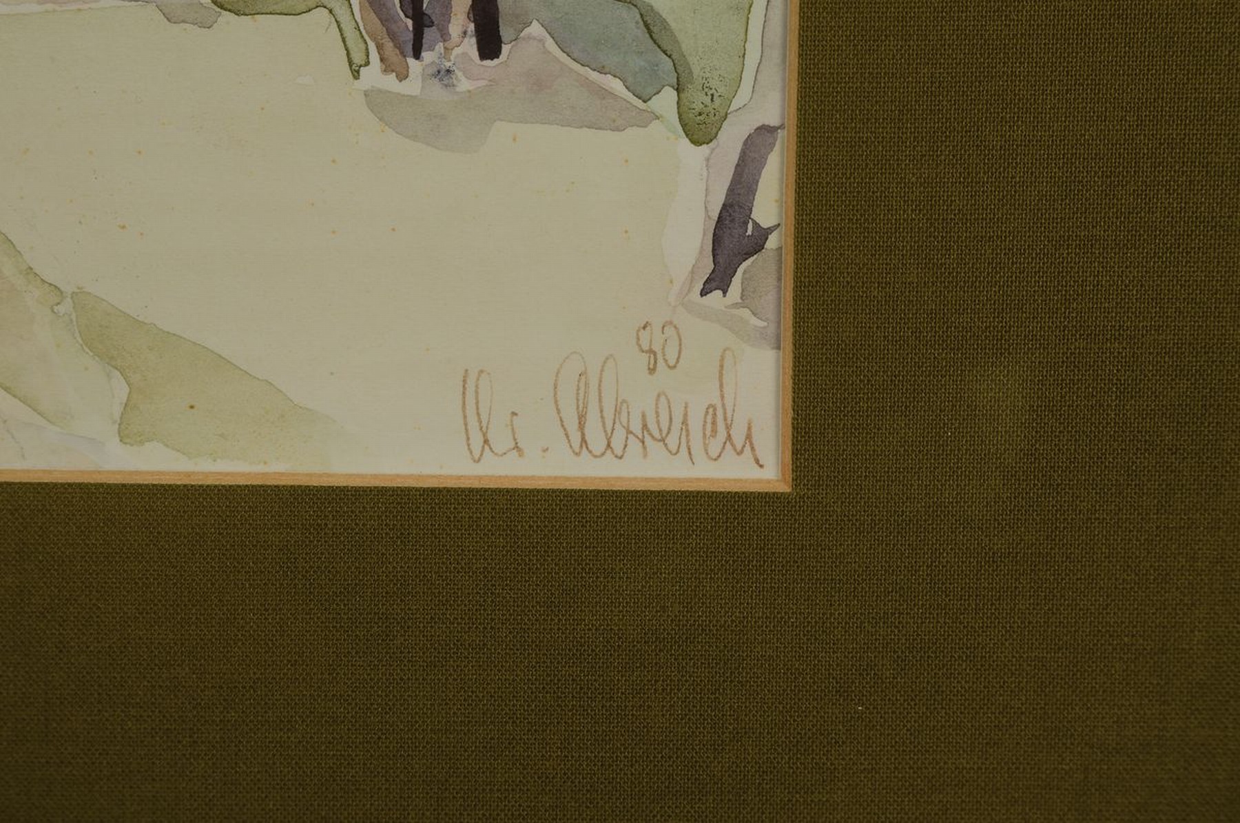 Detail a: Christel Abresch, 1931 Sulzbach-2011 Neustadt an der Weinstraße, Landschaft, Aquarell auf Papier, signiert und dat. 80, ca. 17x23cm, PP, u.Gl., R. ...