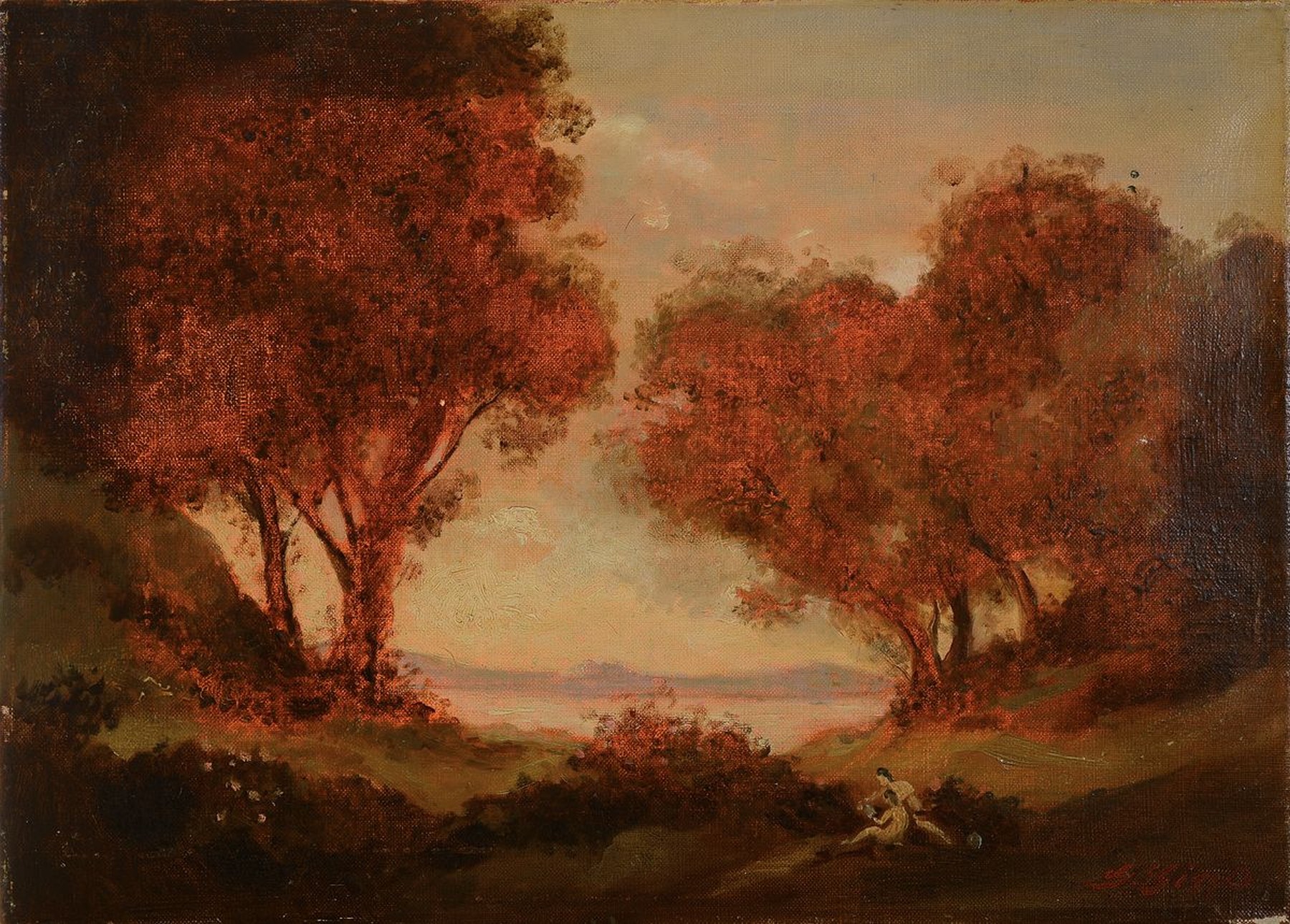 Gio Gino, geb. 1899 Naumburg, Herbstliche Landschaft, Öl/Lwd, rechts unten signiert, ca. 33x46cm