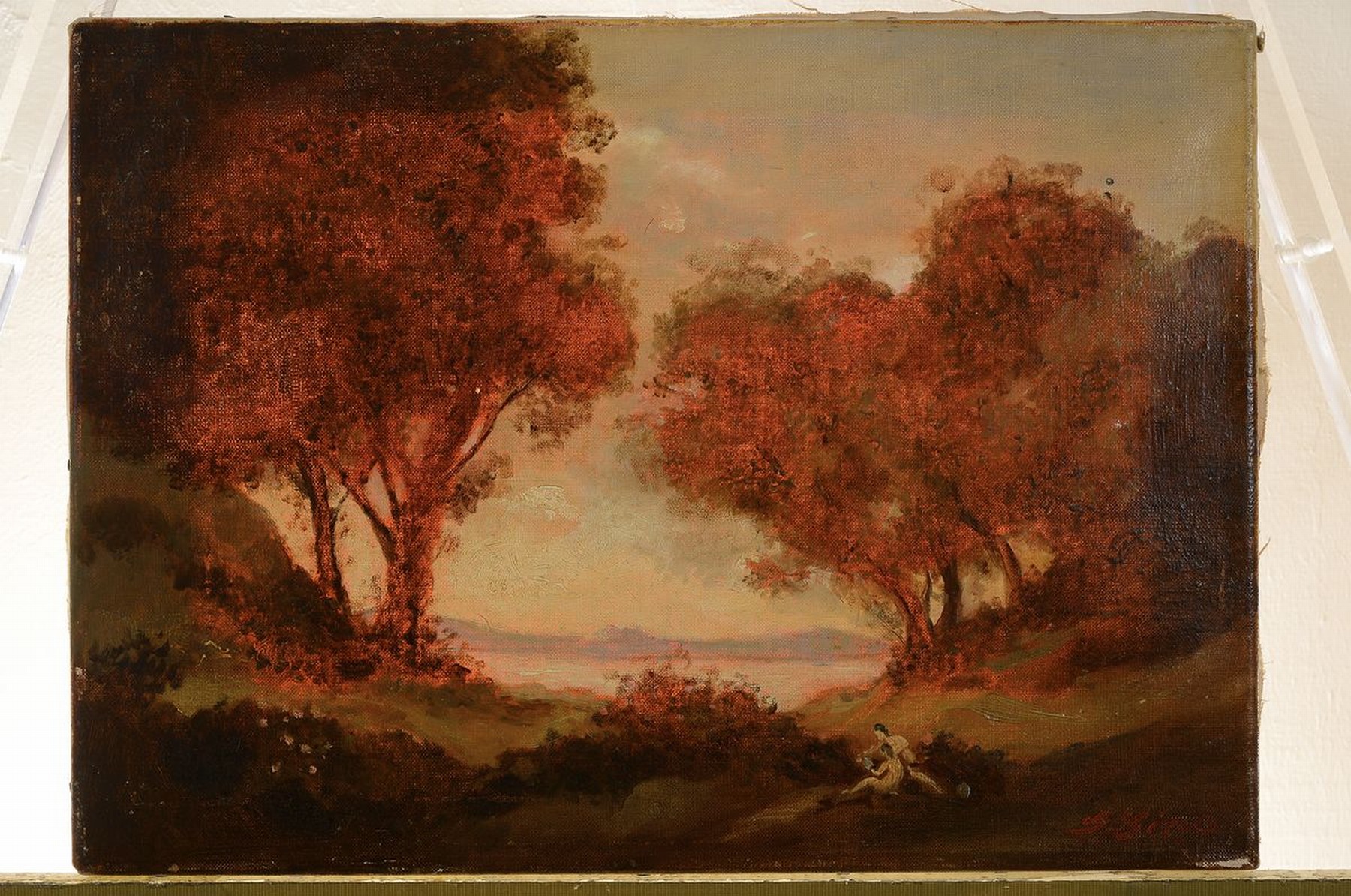 Detail k: Gio Gino, geb. 1899 Naumburg, Herbstliche Landschaft, Öl/Lwd, rechts unten signiert, ca. 33x46cm