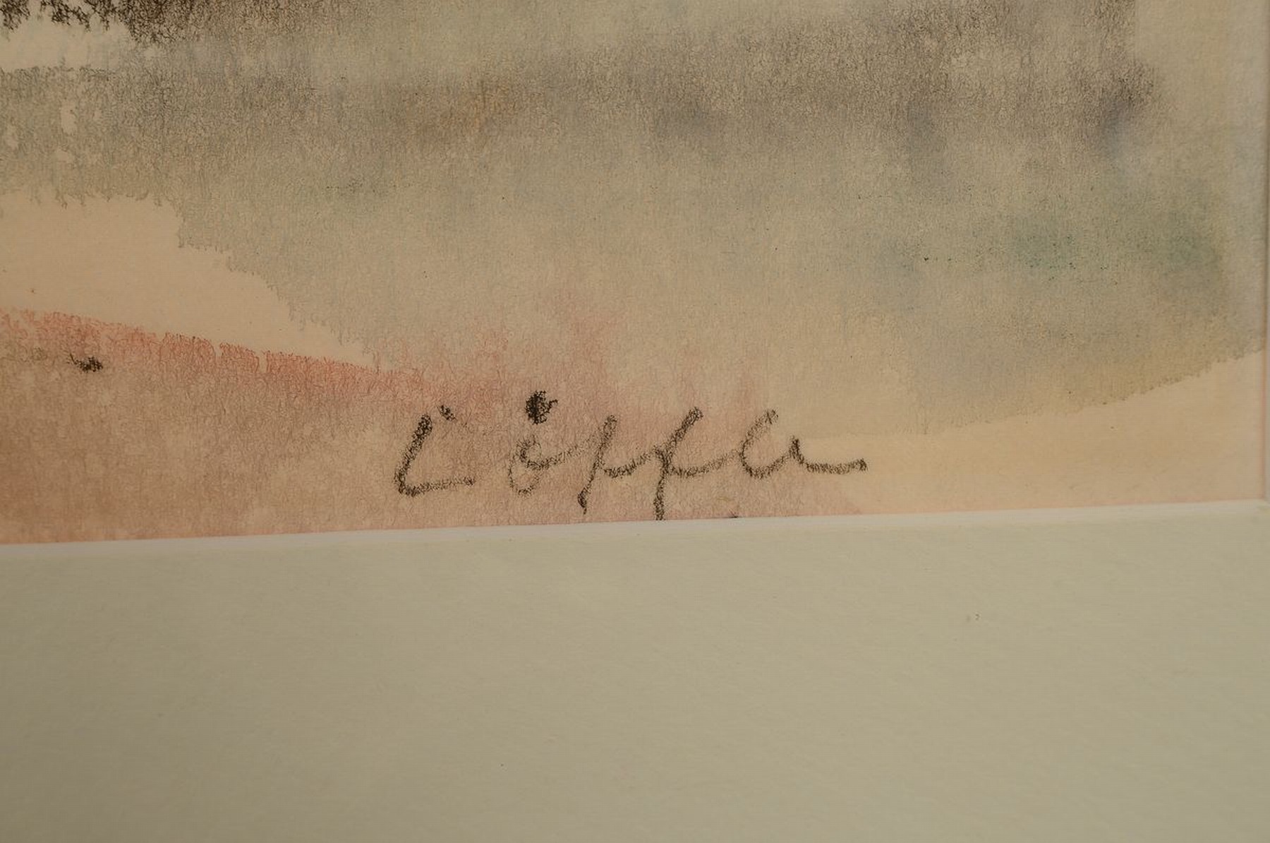 Detail a: Paul Löffler, 1938-1995 Mannheim, Blick auf das Rheinufer und die BASF, Tusche und Aquarell, rechts unten signiert, ca. 52x78cm, PP, u.Gl., R. ca. ...