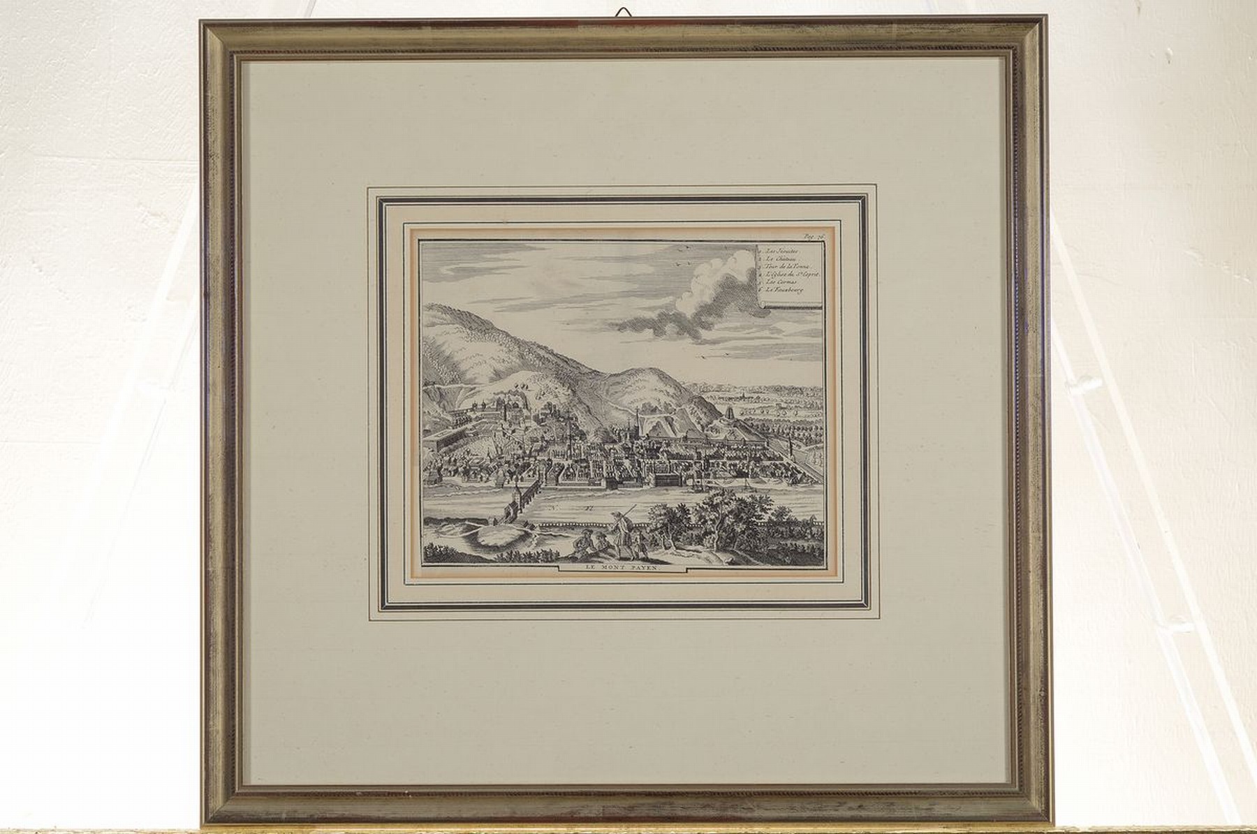 Detail k: Wenceslau Hollar, 17. Jh., großer Kupferstich, Ansicht vom Heidelberger Schloß bez. Scenographia Hortus Palatinus A Frederico V Electore Palatino ...