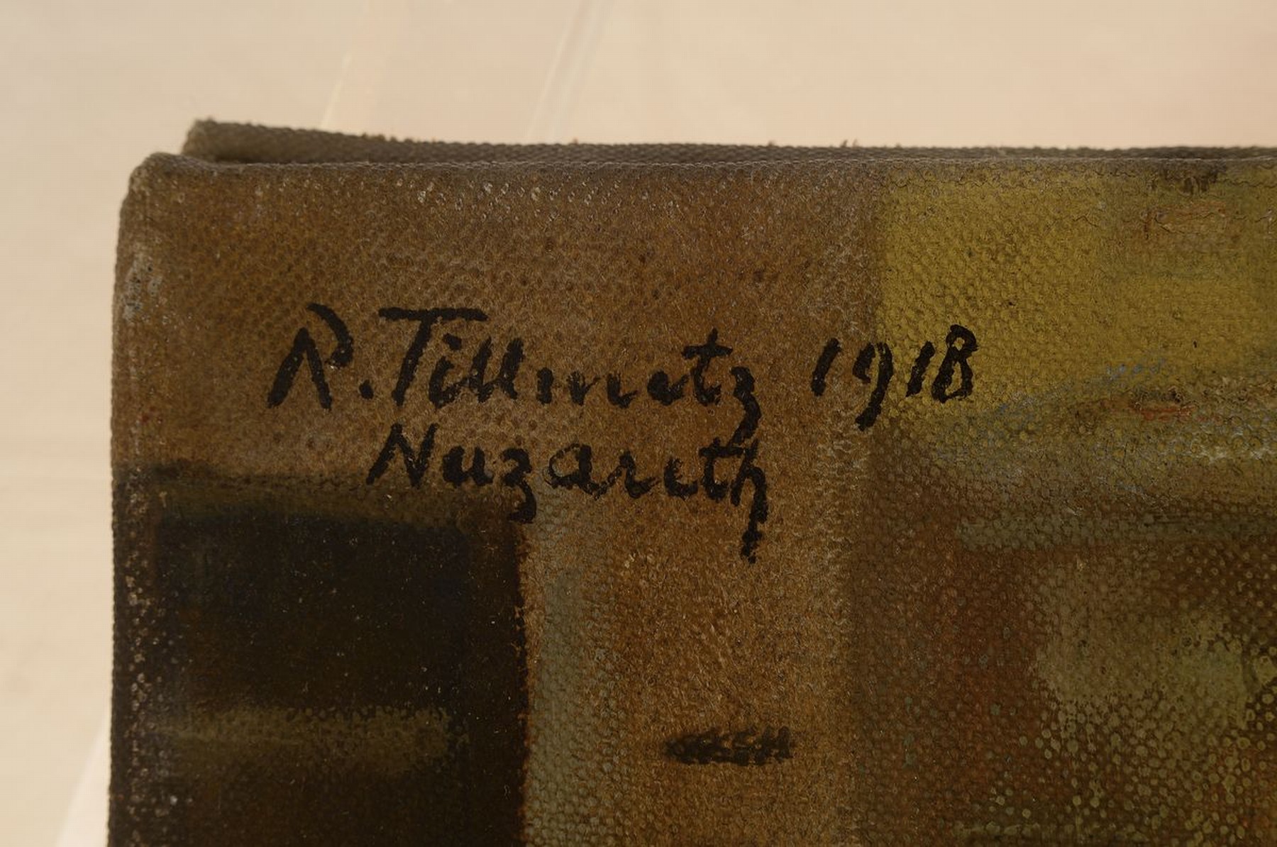 Detail a: Ruodolf Tillmetz, 1880-1966 München, Ansicht aus Nazareth, Öl/Lwd, links oben signiert: R. Tillmetz Nazareth 1918, ca. 46x36cm