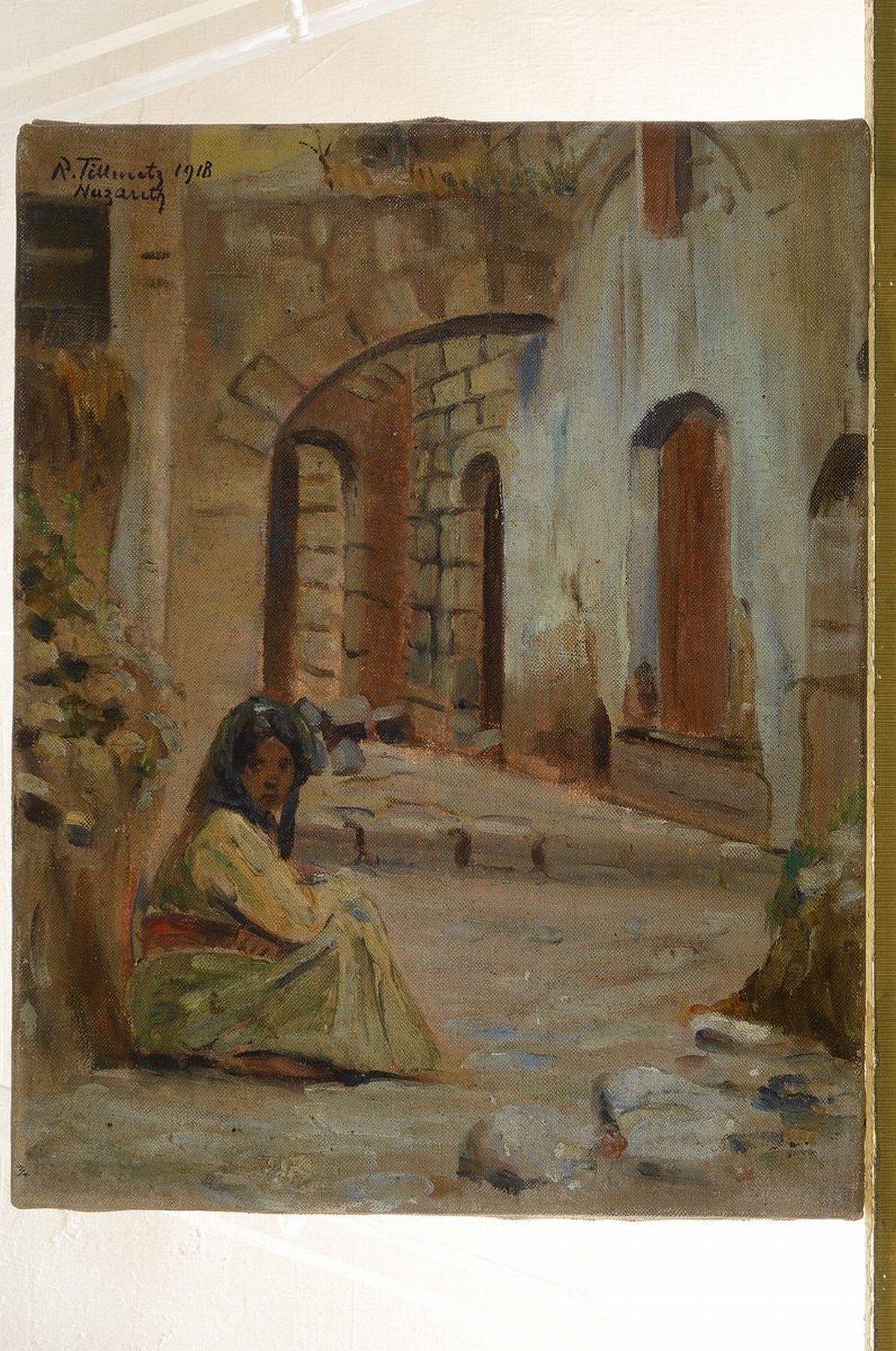 Detail k: Ruodolf Tillmetz, 1880-1966 München, Ansicht aus Nazareth, Öl/Lwd, links oben signiert: R. Tillmetz Nazareth 1918, ca. 46x36cm