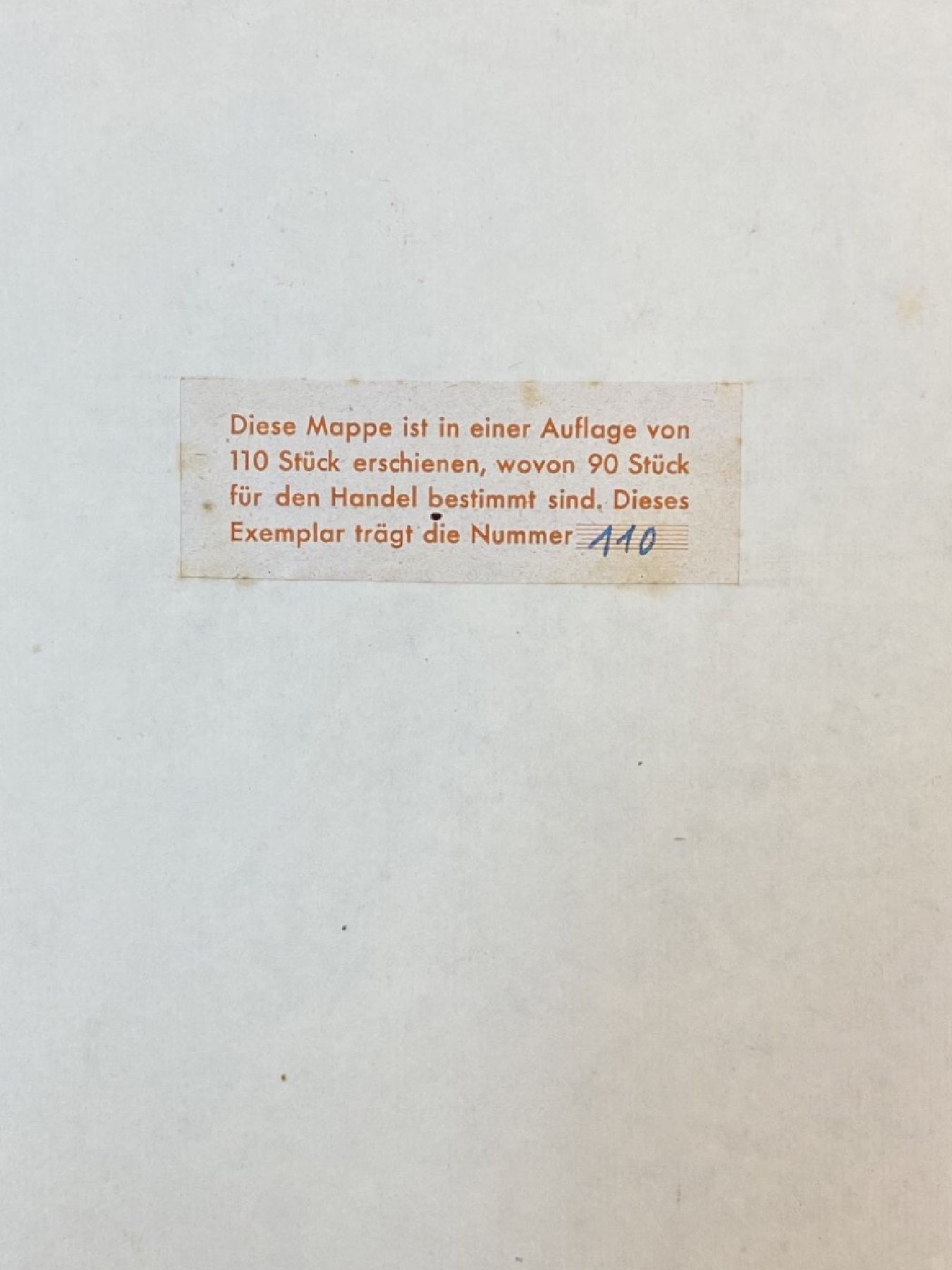 Detail l: Galerie Gerd Rosen: Grafik 1946, Mappe mit 12 Grafiken, alle signiert, orig. Einband, Nr. 110 von 110, mit Arbeiten von: Werner Heldt, Alexander ...