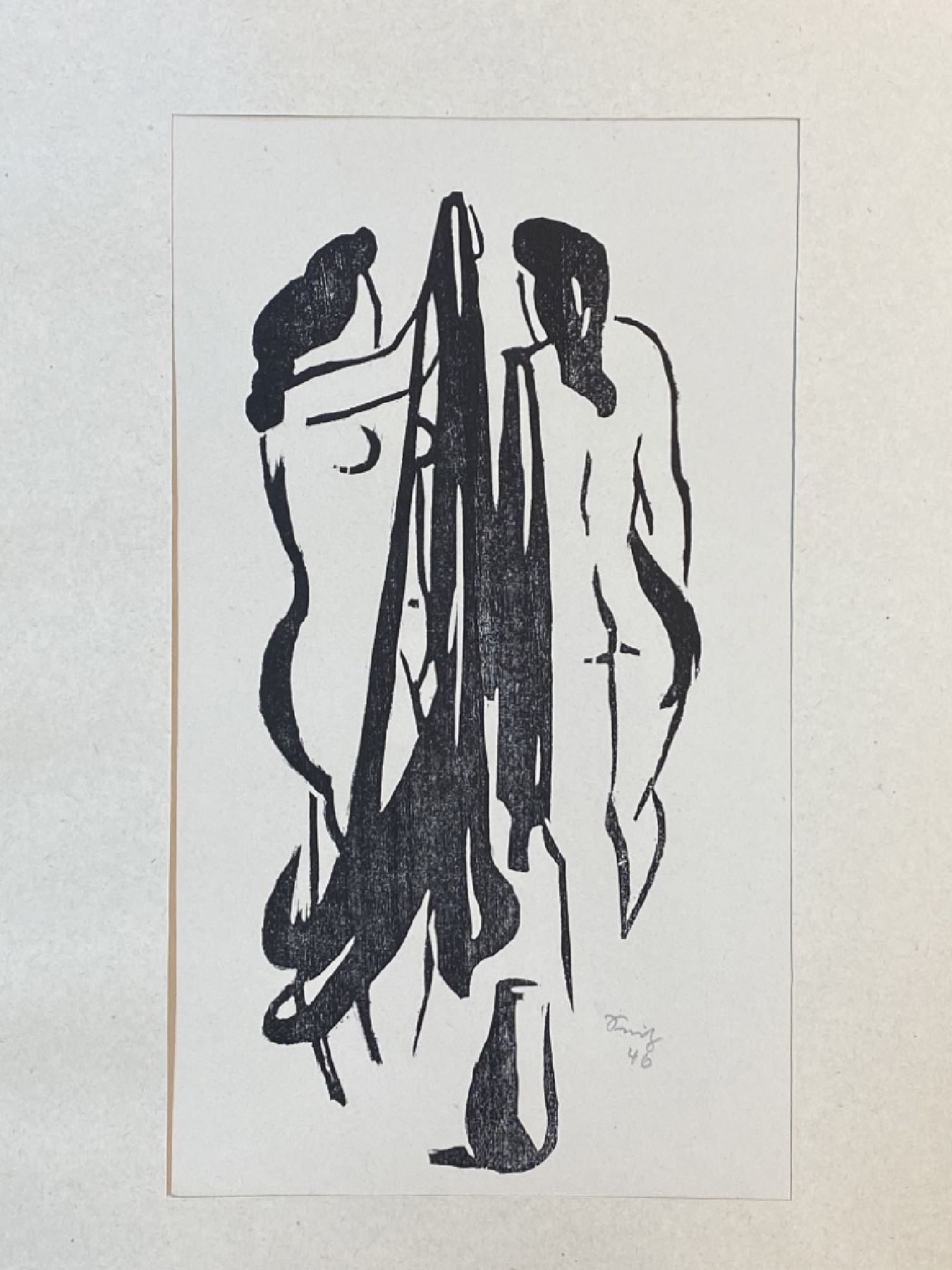 Detail u: Galerie Gerd Rosen: Grafik 1946, Mappe mit 12 Grafiken, alle signiert, orig. Einband, Nr. 110 von 110, mit Arbeiten von: Werner Heldt, Alexander ...