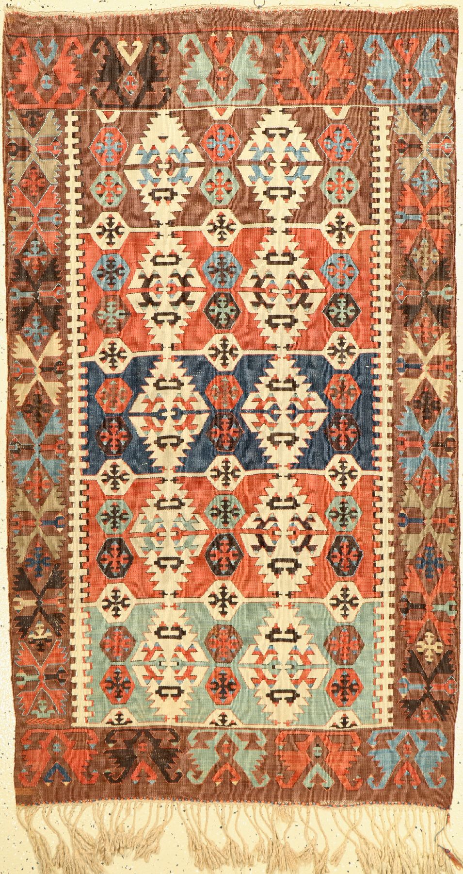 Anatol Kelim antik, Zentral Anatolien Türkei, Ende 19 Jhd, Wolle auf Wolle, ca. 158 x 90 cm, EHZ: 2