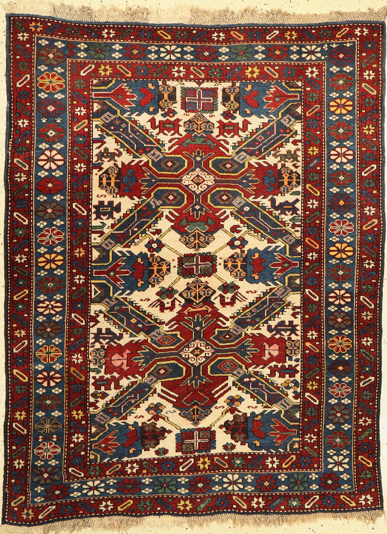 Seichur antik, Kaukasus, um 1900, Wolle aufWolle, ca. 154 x 120 cm, EHZ: 2