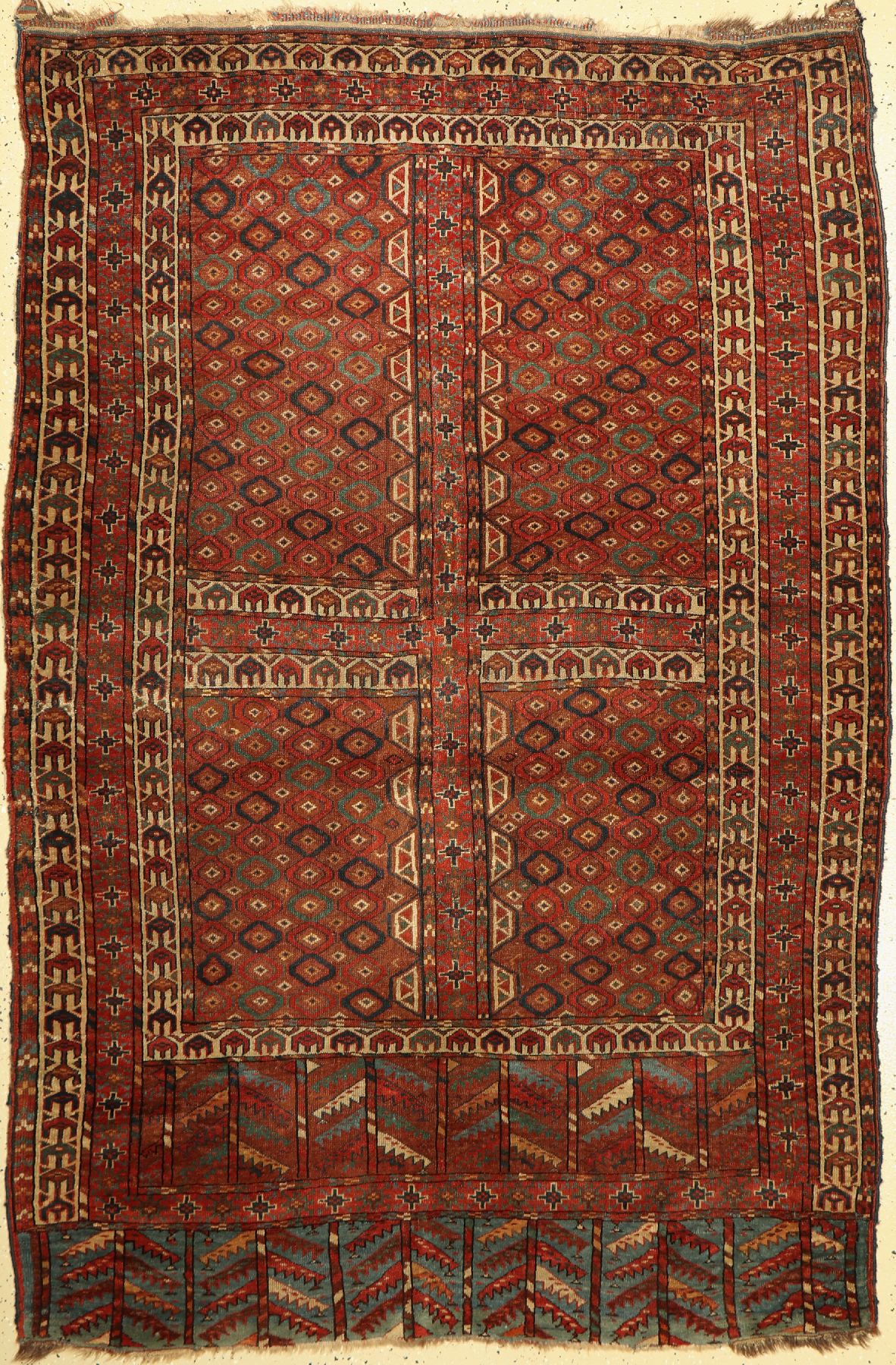 Karadashli Engsi antik, Kaukasus, mitte 19 Jhd, Wolle auf Wolle, ca. 198 x 132 cm, EHZ: 4