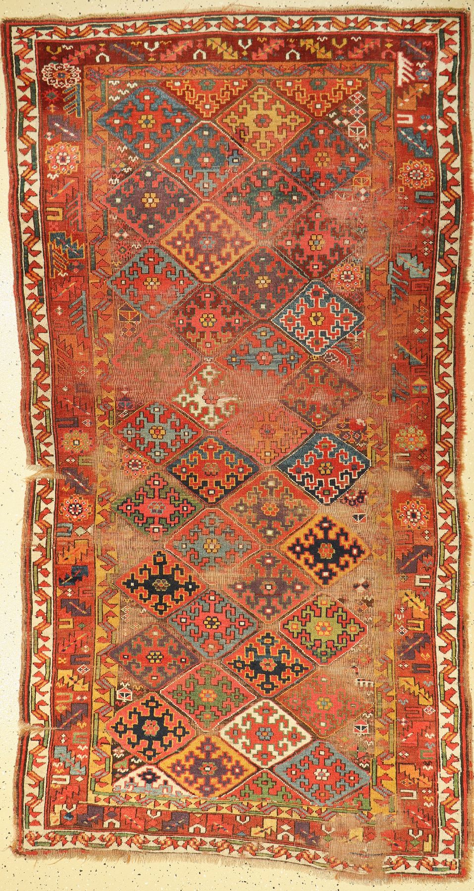 Saujbulagh antik, Persien, mitte 19 Jhd, Wolle auf Wolle, ca. 232 x 125 cm, EHZ:5