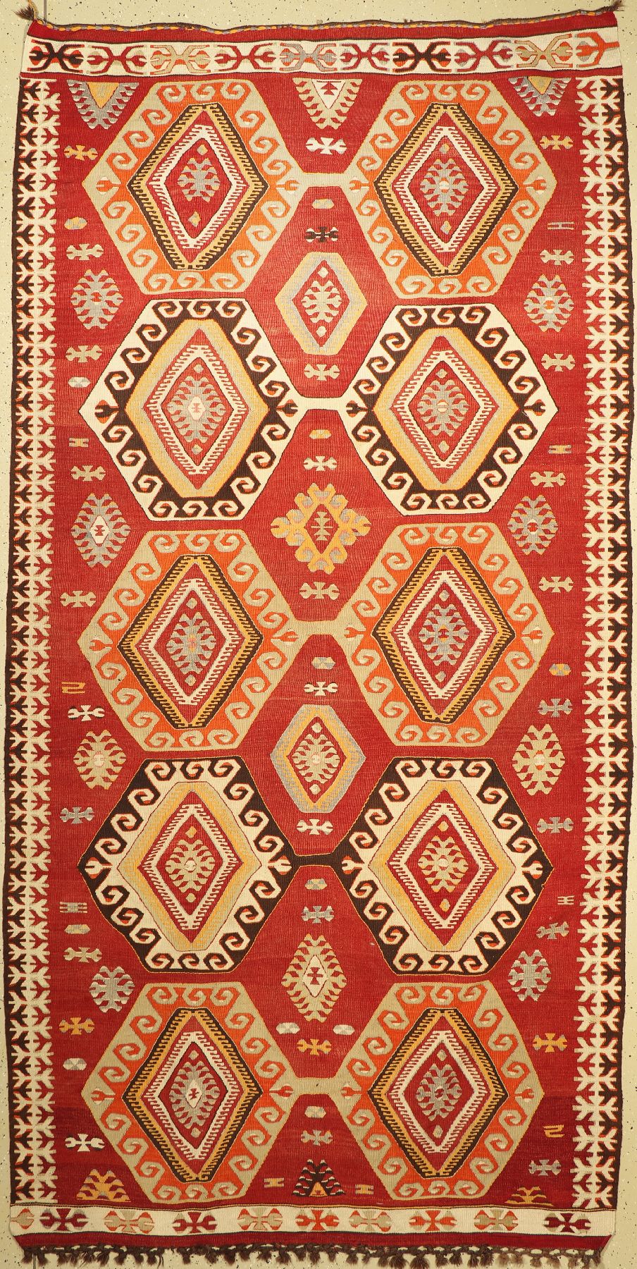 Zentral Anatolien Kelim, Türkei, um 1930, Wolle auf Wolle, ca. 342 x 176 cm, EHZ: 2