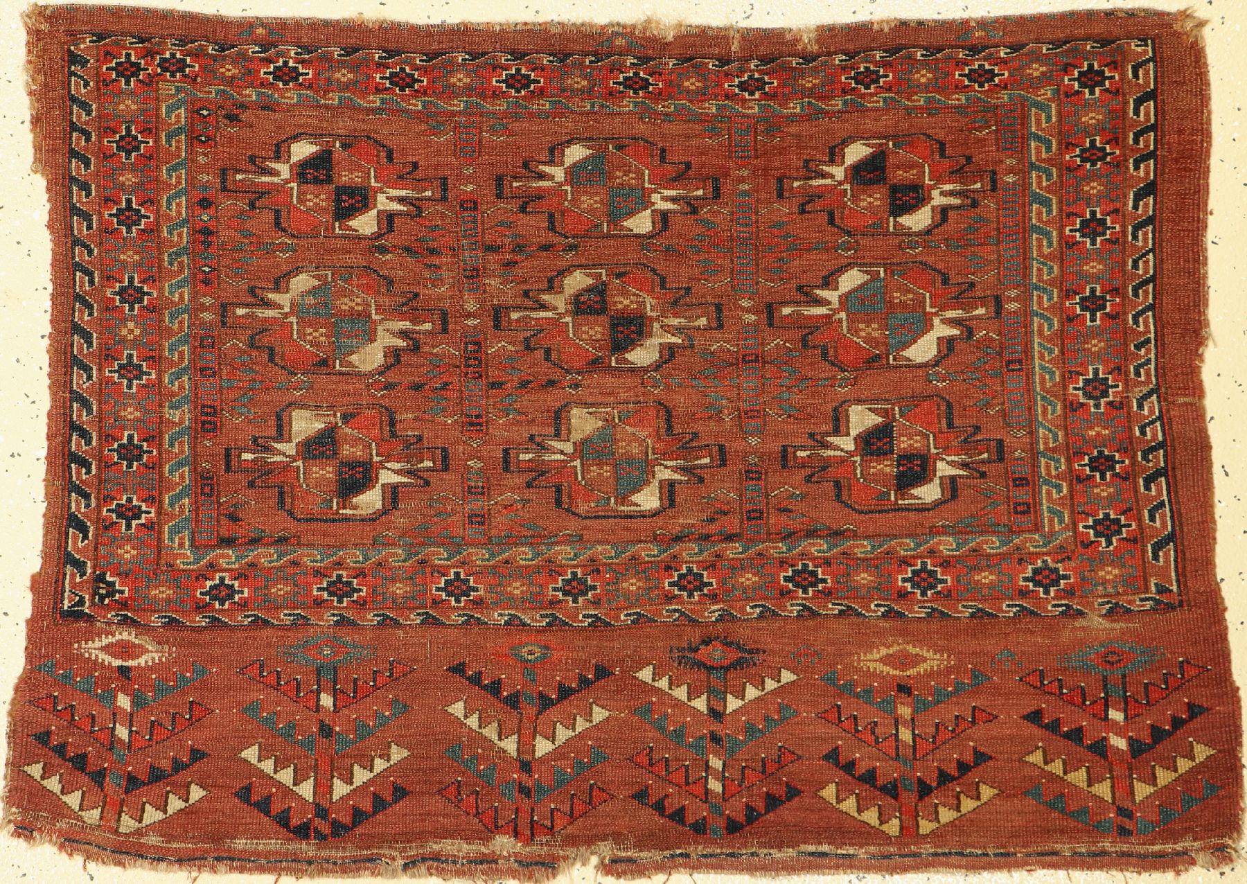 Yomuth Djowal antik, Turkmenistan, 19 Jhd, Wolle auf Wolle, ca. 118 x 82 cm, EHZ: 4-5