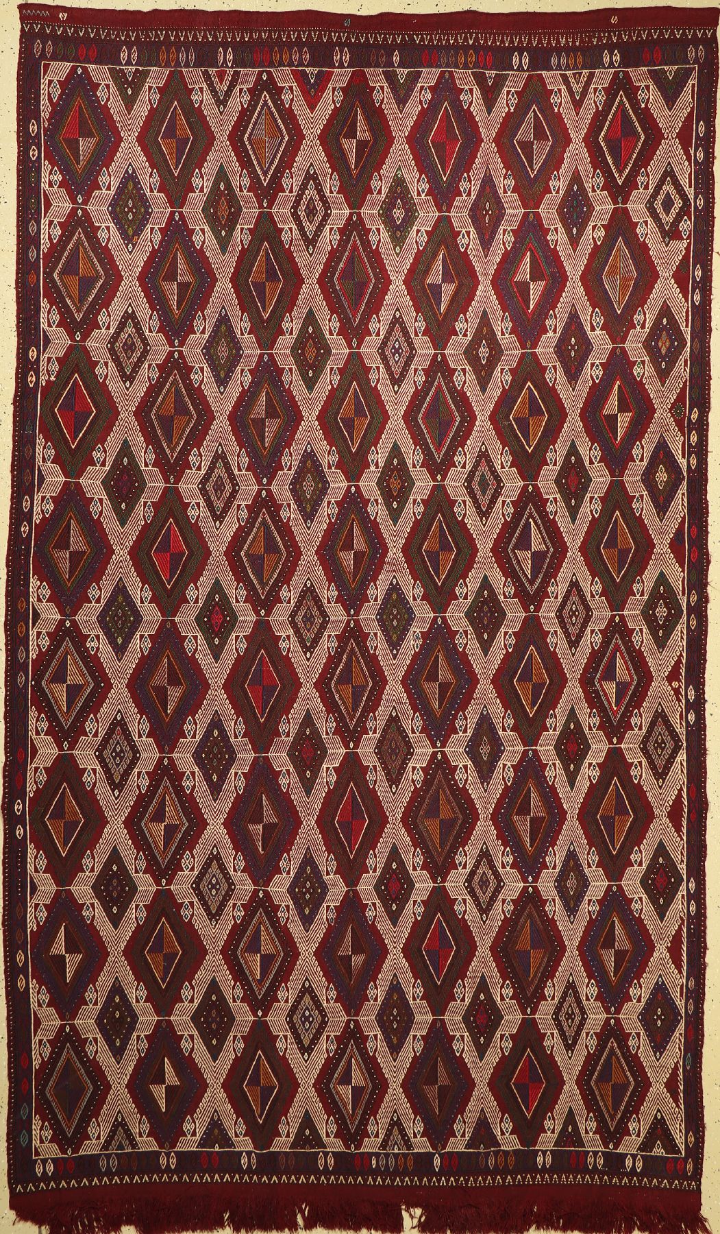 Cicim Kelim alt, Türkei, um 1940, Wolle aufWolle, ca. 305 x 180 cm, EHZ: 2-3