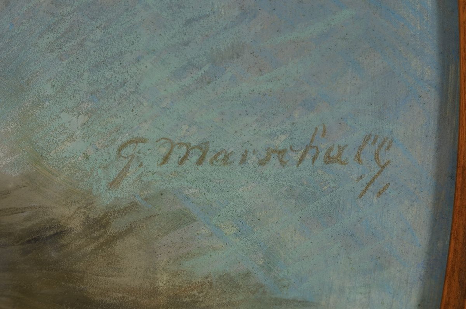 Detail a: Georg Marschall, 1871 Wittstock-1956 Feuchtwangen, Studium bei Franz Skarbina, Anton von Werner und Adolph von Menzel, hier: Porträt einer Frau mit ...
