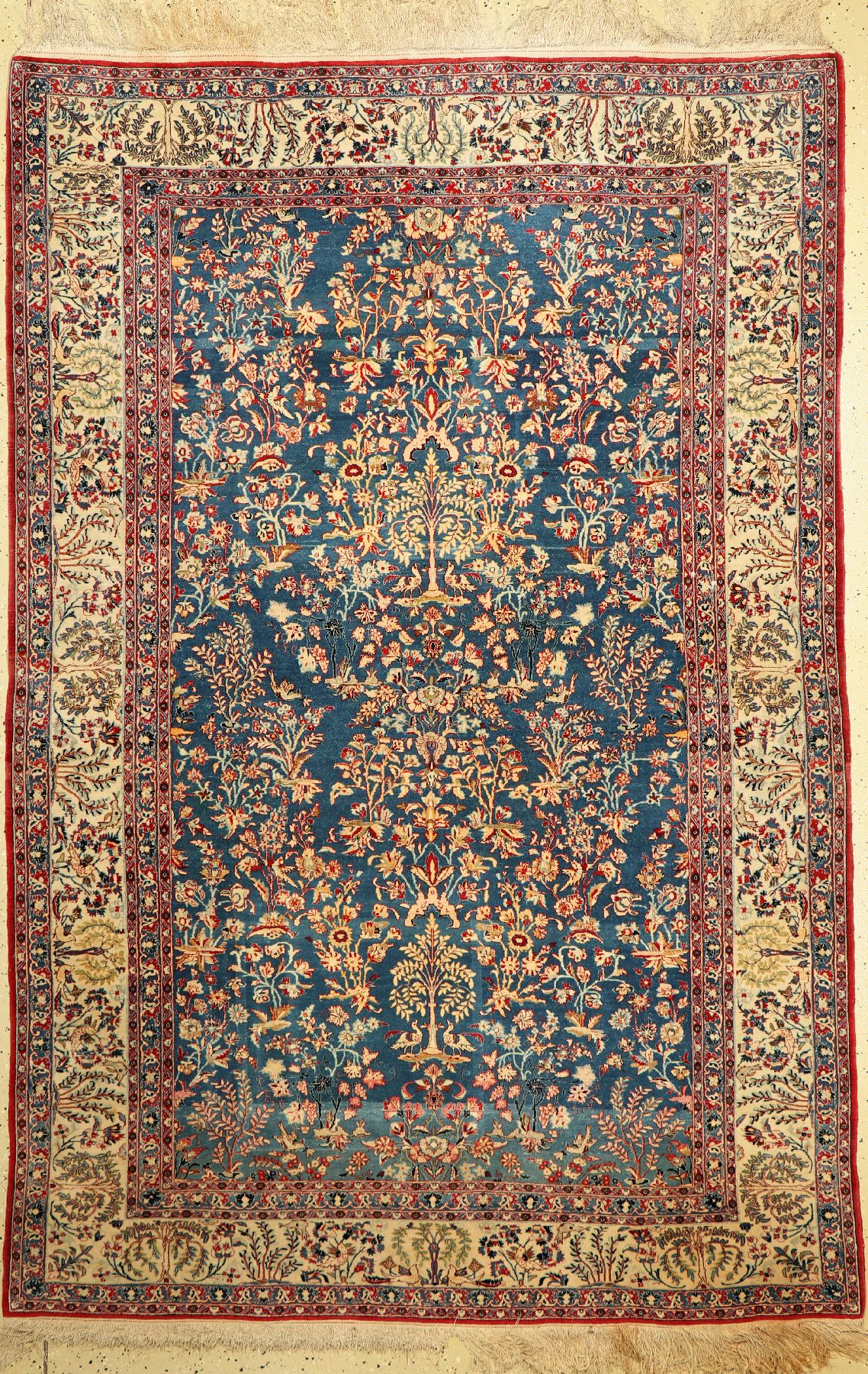 Nain Tudeschk alt, Persien, um 1930/1940, Korkwolle, ca. 230 x 153 cm, ca. 1,0 Mio. Kn/qm, EHZ: 2-3.(Abrasch)