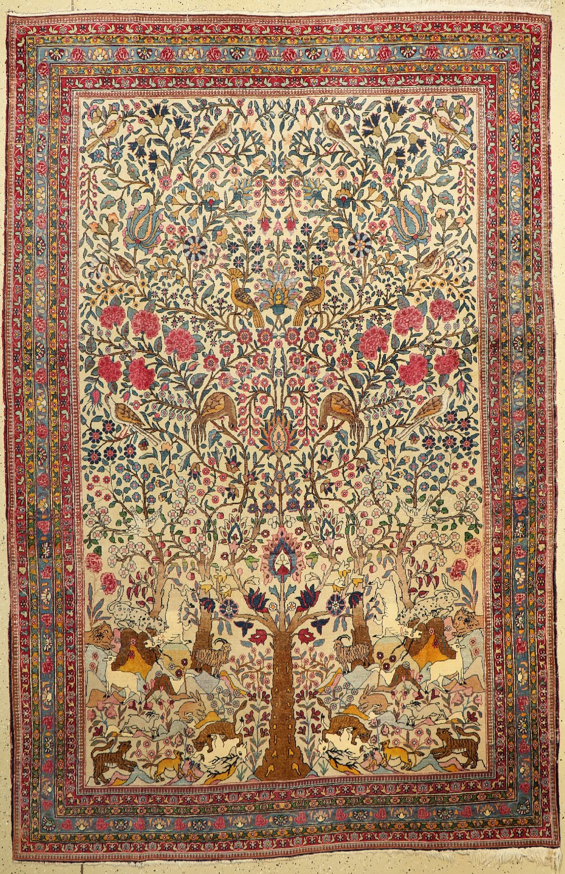 Teheran antik, Persien, um 1900, Wolle auf Baumwolle, ca. 293 x 190 cm, EHZ: 3