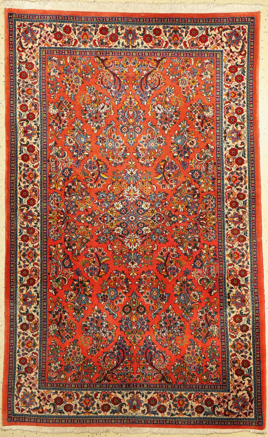 Sarogh Kork alt, Persien, ca. 50 Jahre, Korkwolle, ca. 211 x 131 cm, EHZ: 2-3