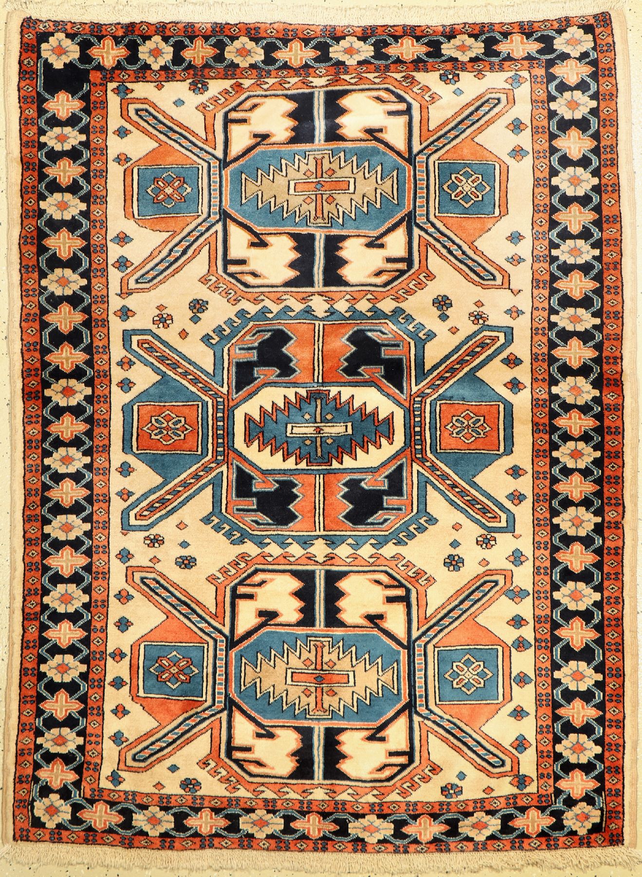 Ghaschgai Kaschkuli fein, Persien, ca. 50 Jahre, Wolle auf Wolle, ca. 167 x 127 cm, EHZ:2-3