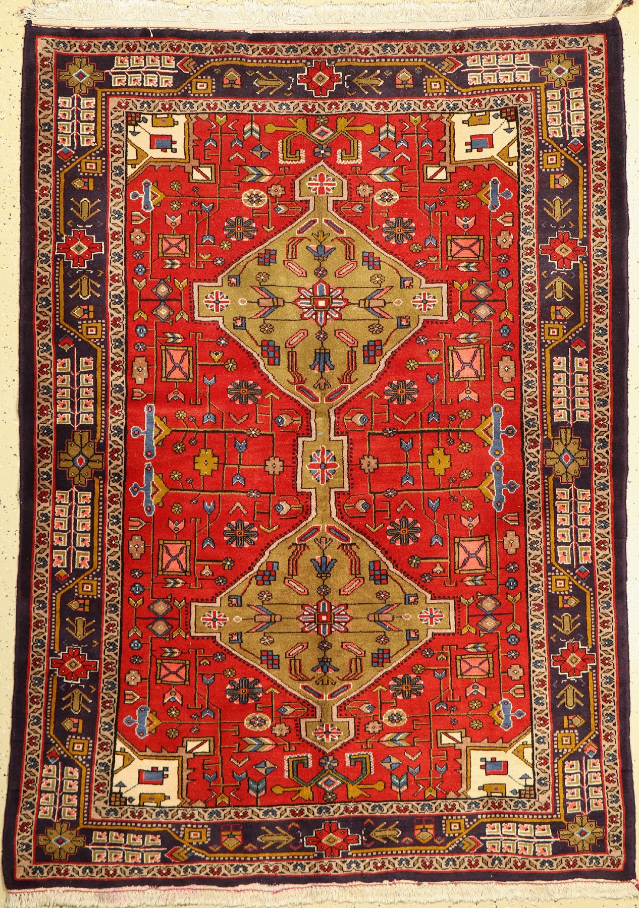 Koliai alt, Persien, um 1950, Wolle auf Baumwolle, ca. 209 x 150 cm, guter Zustand
