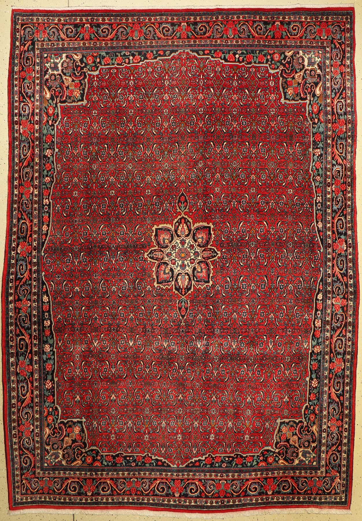 Bidjar fein alt, Persien, um 1940, Korkwolle, ca. 363 x 271 cm, EHZ: 2, (Abrasch)
