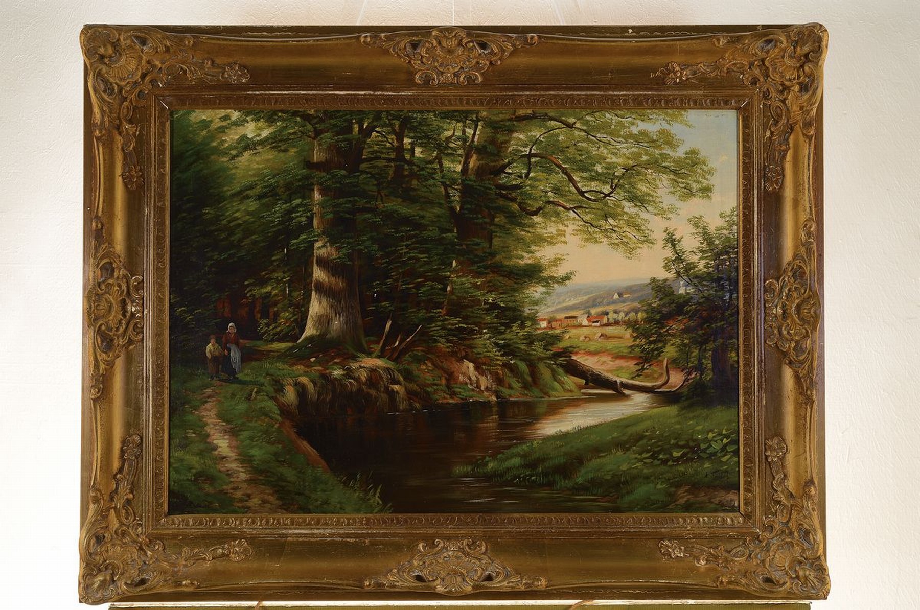 Detail k: Arnold Forstmann, 1842-1914, Düsseldorfer Schule, Studium von 1868-1871 an der Akademie Düsseldorf, bekannt für detailreiche Ausführungen seiner ...