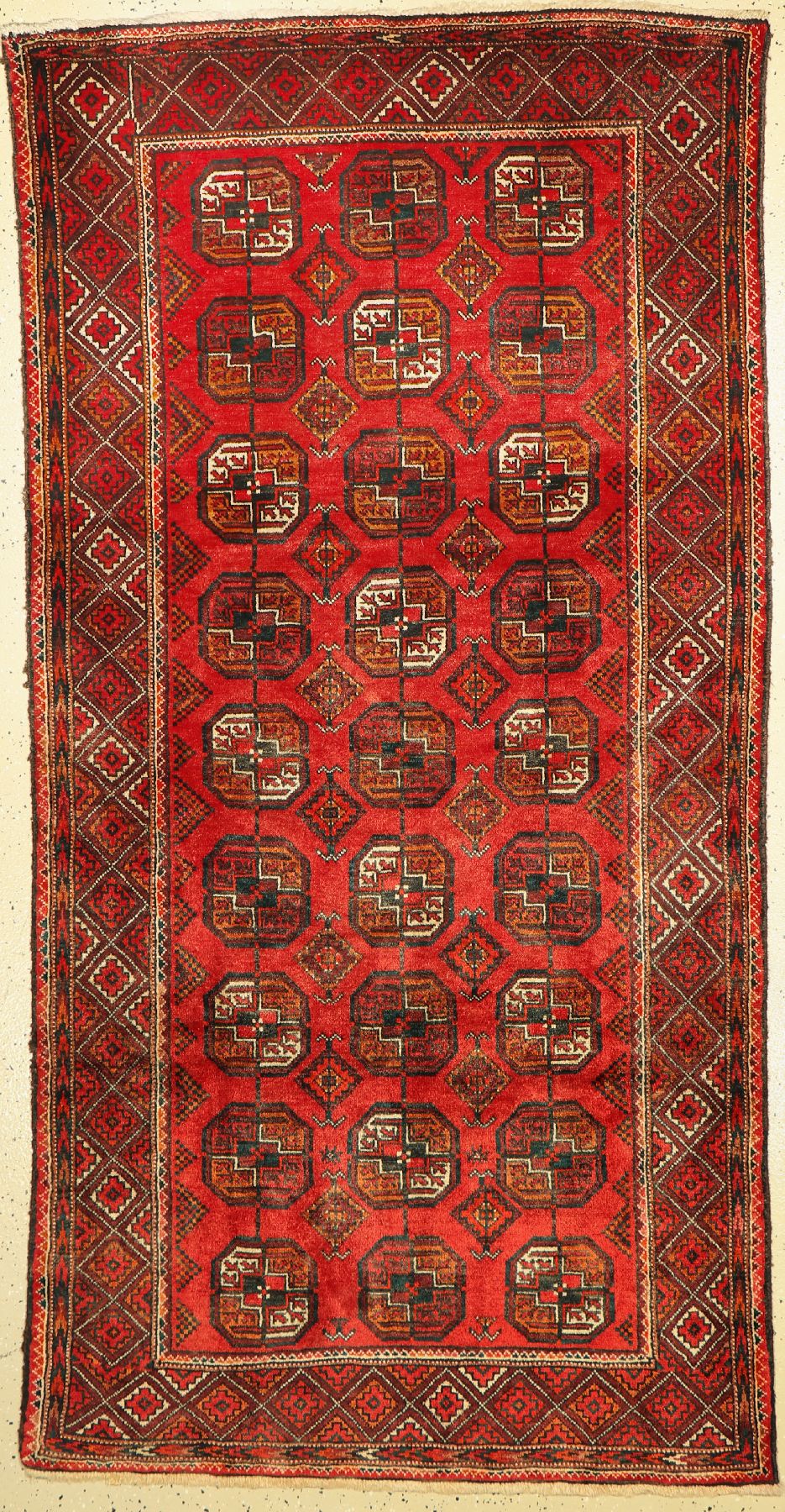 Belutsch alt, Persien, ca. 60 Jahre, Wolle auf Wolle, ca. 217 x 109 cm, EHZ: 2-3