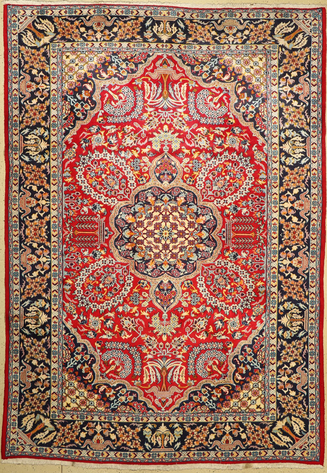 Najafabad alt, Persien, ca. 60 Jahre, Wolleauf Baumwolle, ca. 365 x 253 cm, EHZ: 2