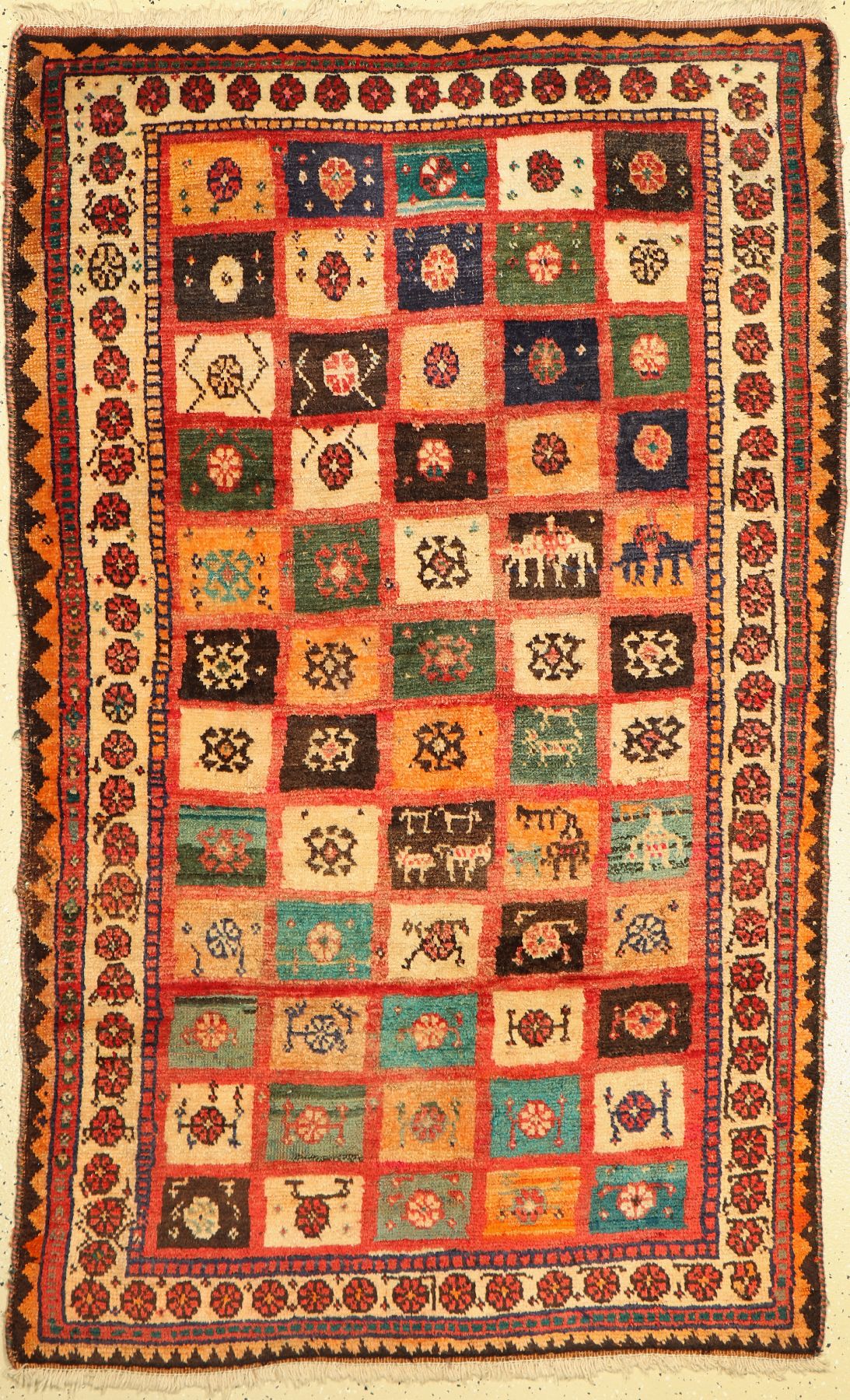 Gabbeh alt, Persien, um 1940, Wolle auf Wolle, ca. 190 x 120 cm, EHZ: 4