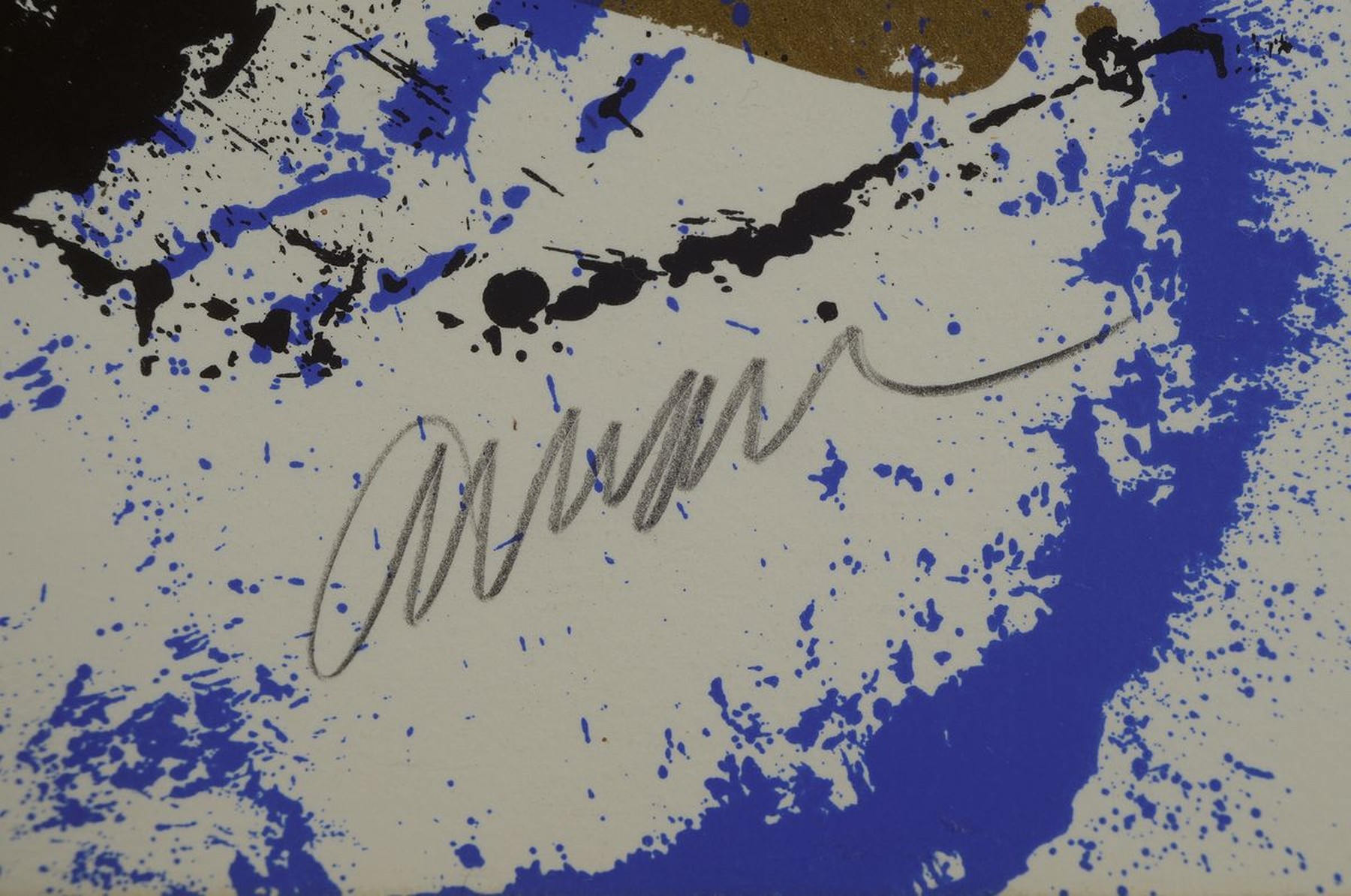 Detail c: Arman /Armand Fernandez), Violon, num. 7/150, handsigniert, Lithographie, ca. 76.2 x 56.2 cm, unter Glas