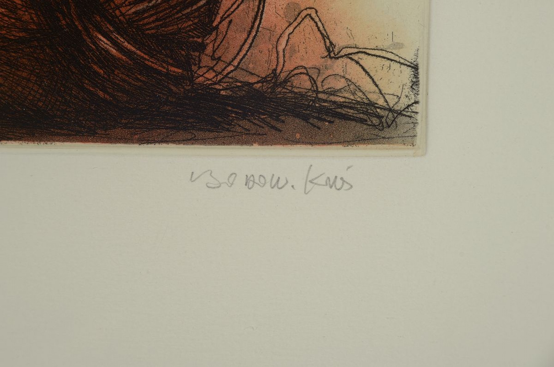Detail c: Bodo W.Klos, Konvolut aus 3 Radierungen, "come together", "please hold the line", "to know how", je sign., num. 5/50, ...