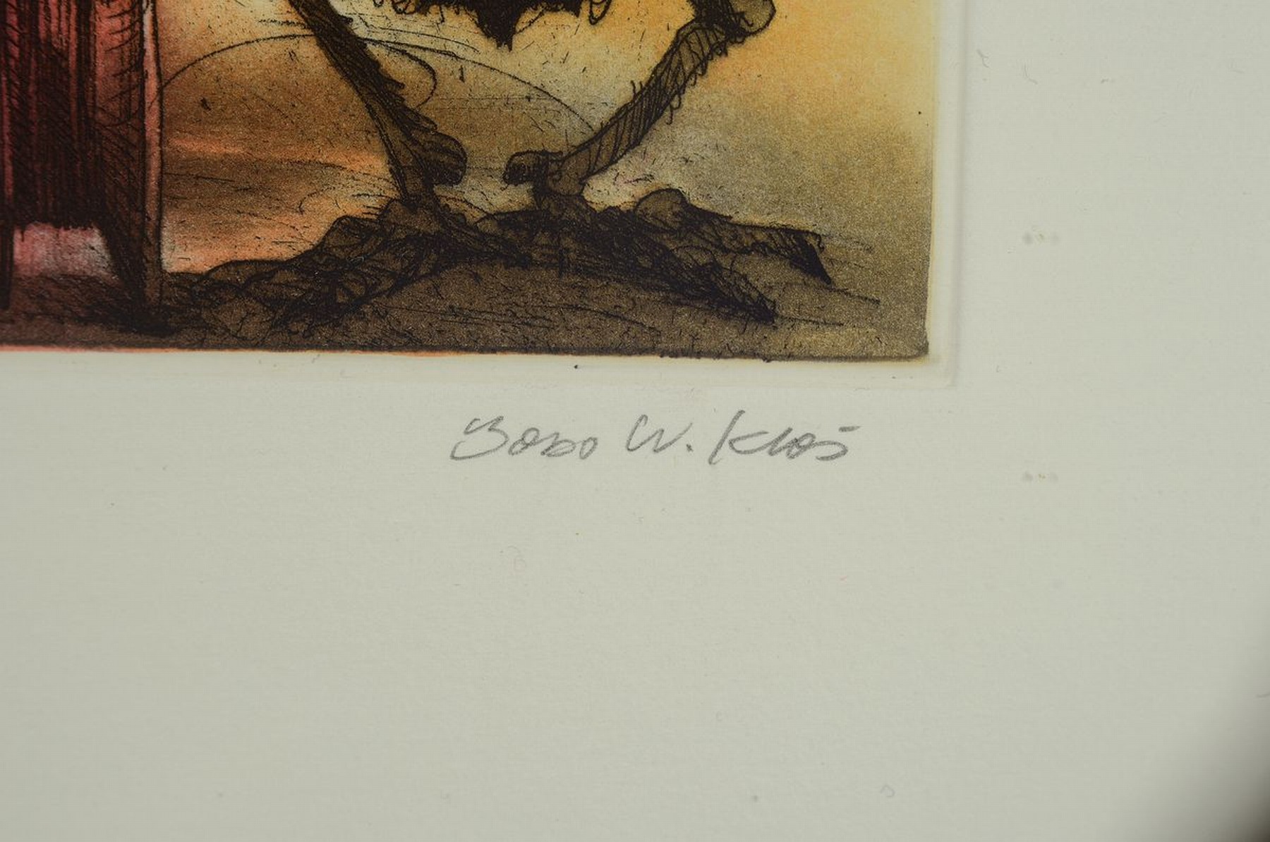 Detail e: Bodo W.Klos, Konvolut aus 3 Radierungen, "come together", "please hold the line", "to know how", je sign., num. 5/50, ...