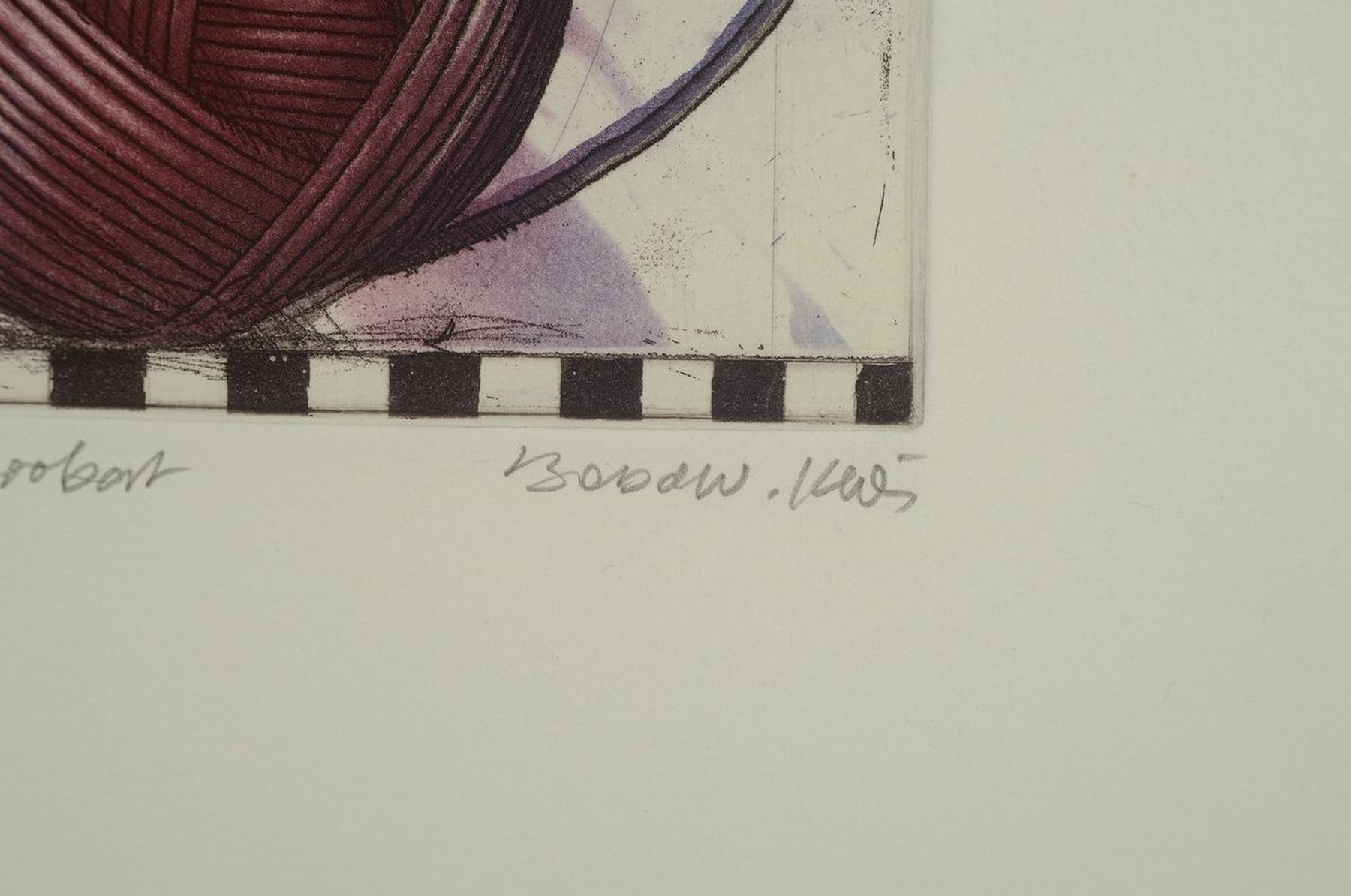 Detail g: Bodo W.Klos, Konvolut aus 2 Radierungen, je sign., num. 23/100, 86/100, je unter Glas, ca. 52x41 cm, 45x37 cm