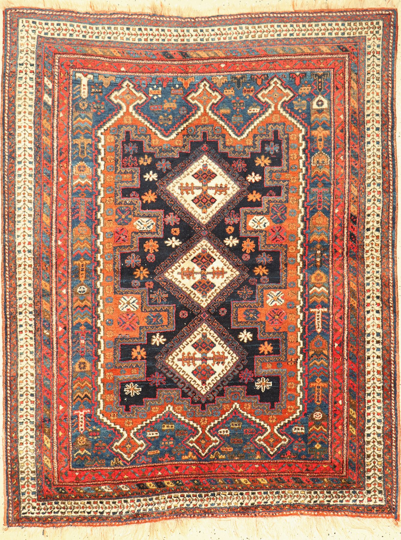 Afschar antik, Persien, um 1910/1920, Wolleauf Wolle, ca. 180 x 140 cm, EHZ: 2