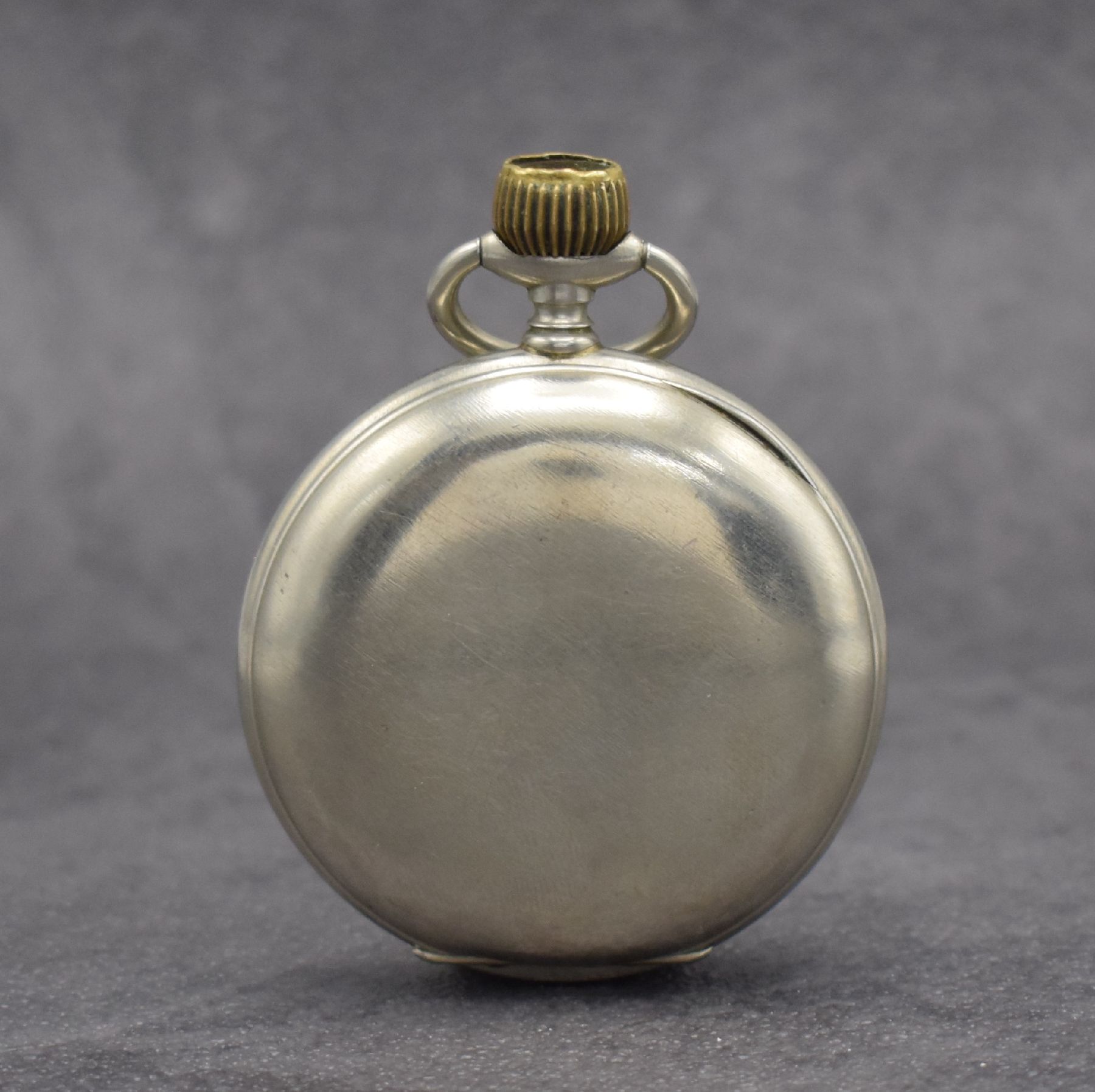 Detail a: ALTITUDO Nickeltaschenuhr mit Barometer & Thermometer, Schweiz um 1890, glattes Geh., zentrales Emailzifferbl. besch., kl. Sek. b. 6, vers. ...