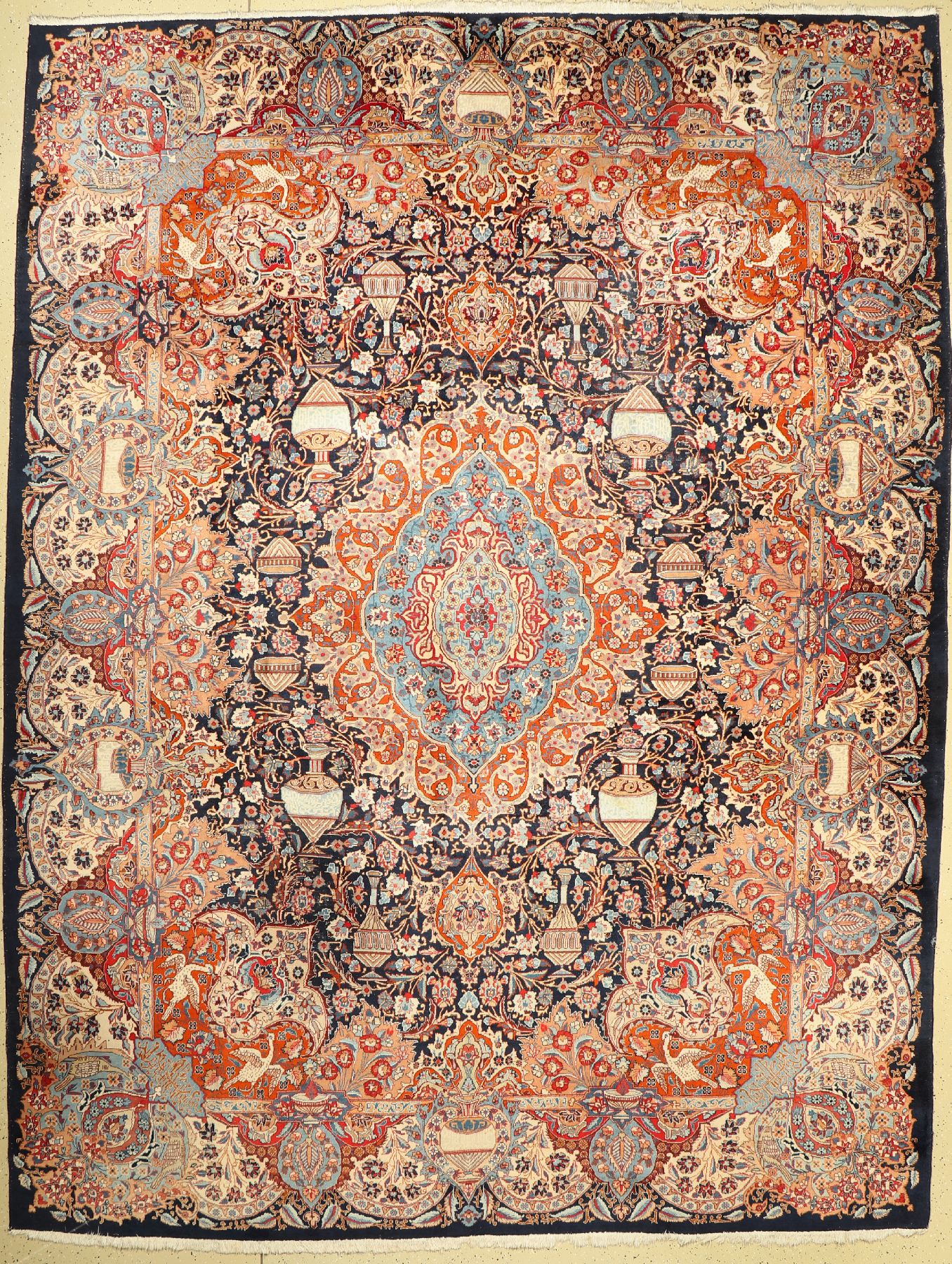 Kaschmar alt, Persien, ca. 50 Jahre, Wolle auf Baumwolle, ca. 395 x 298 cm, EHZ: 3