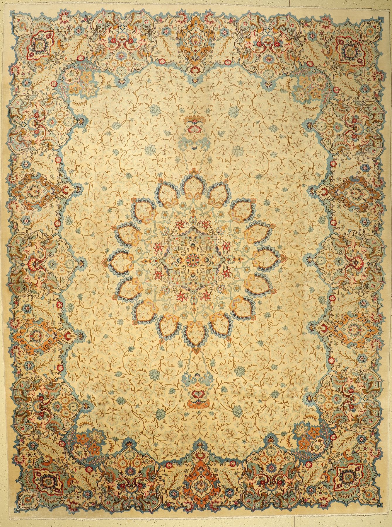 Keschan alt, Persien, ca. 60 Jahre, Wolle auf Baumwolle, ca. 393 x 293 cm, EHZ: 2-3