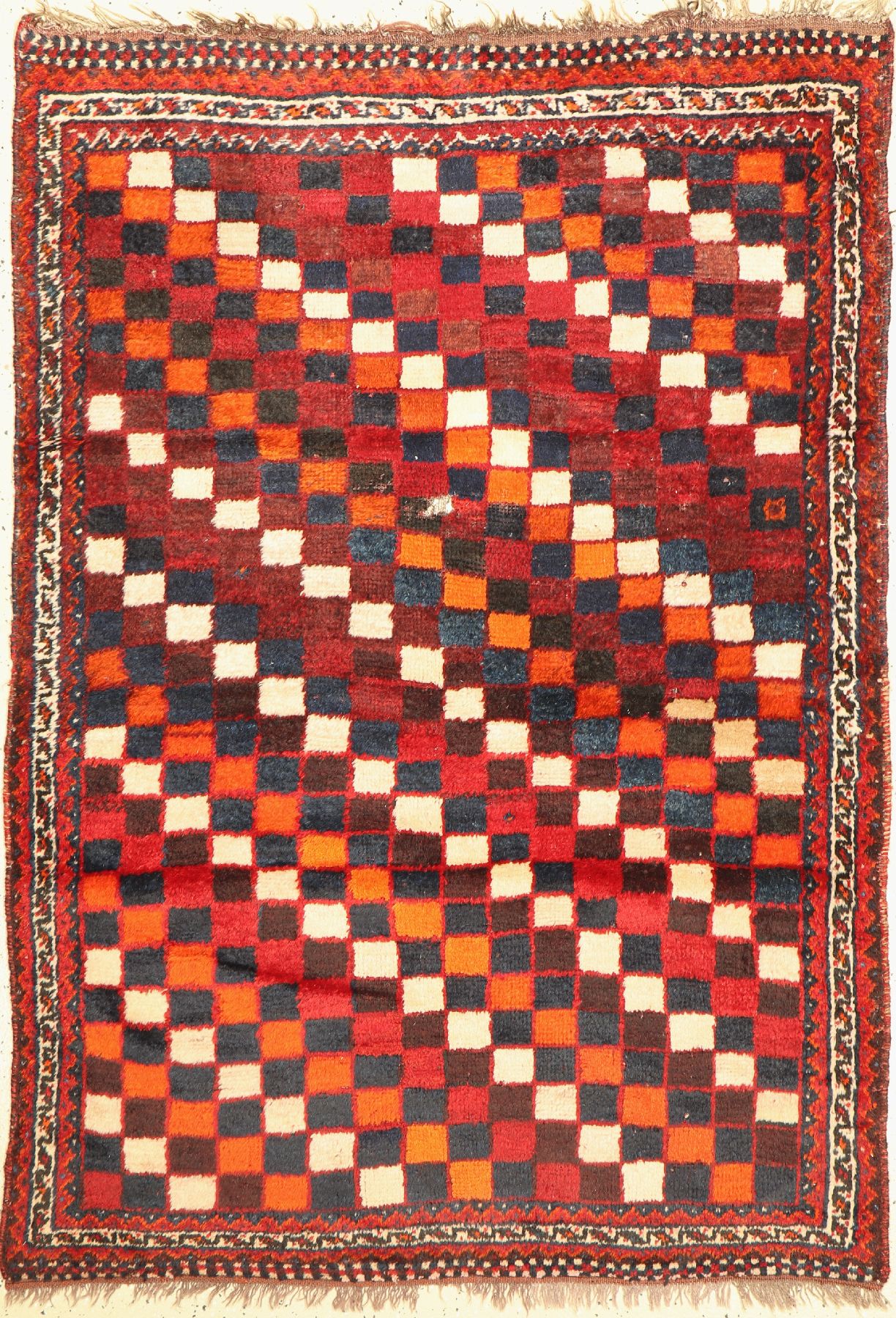 Gabbeh alt, Persien, um 1940, Wolle auf Wolle, ca. 174 x 120 cm, EHZ: 4, (kleines Loch)