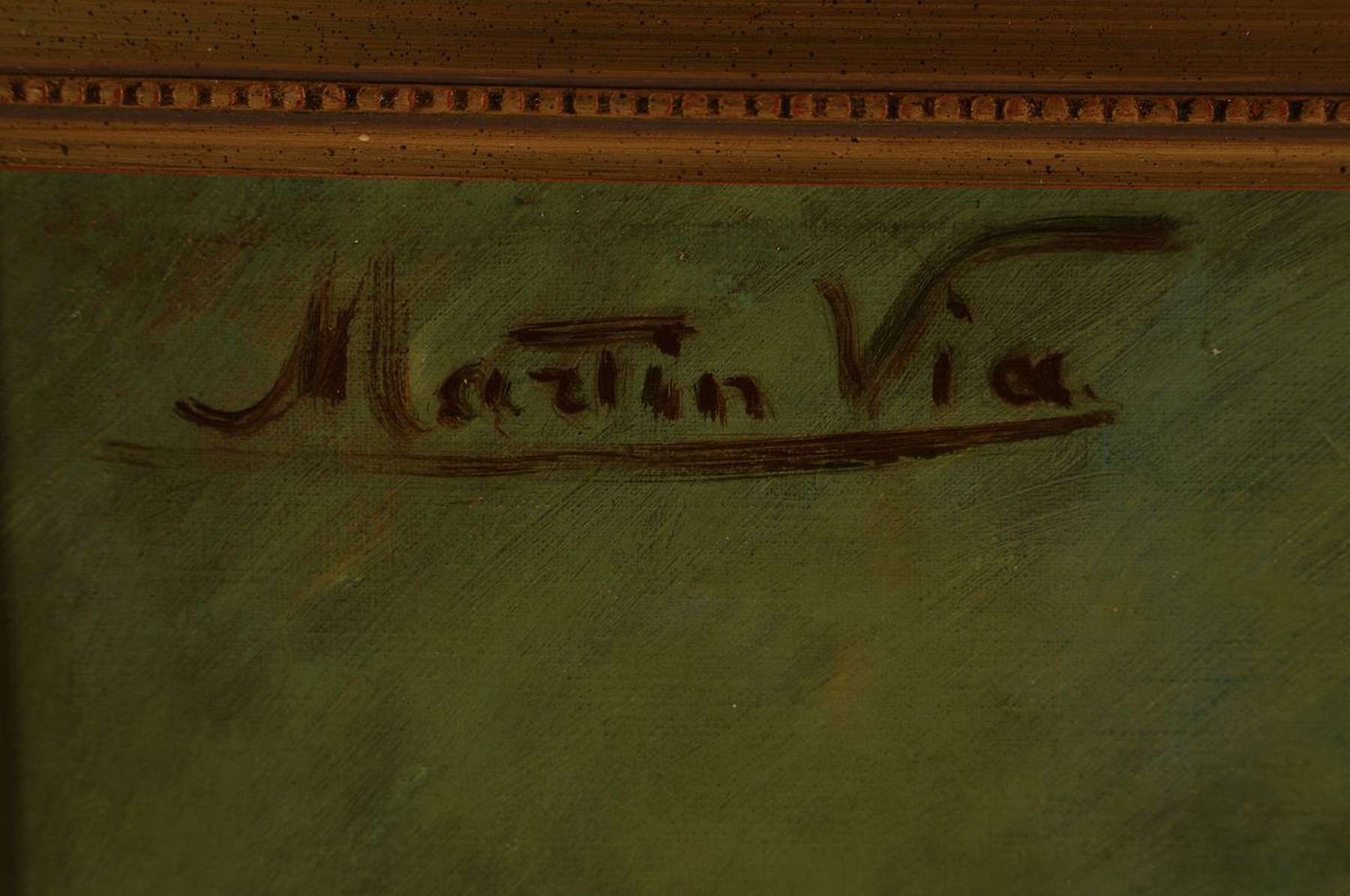 Detail a: Martin Via, Maler der 1. Hälfte des 20. Jh., Blumenstillleben, Öl/Lwd, links oben signiert, ca. 54x65cm, R. ca. 63x74cm