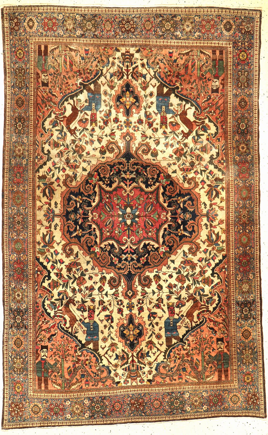 Farahan fein antik, Persien, um 1900, Korkwolle, ca. 200 x 125 cm, EHZ: 3