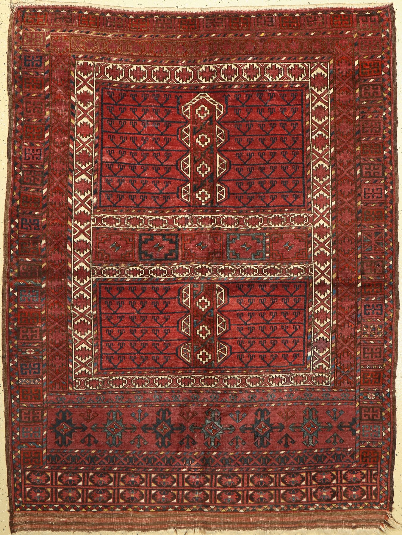 Ersari Engsi antik, Afghanistan, um 1920, Wolle auf Wolle, ca. 195 x 146 cm, EHZ: 3