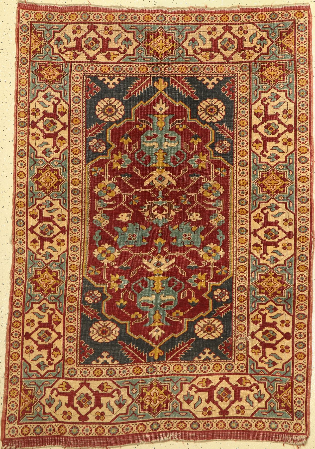 Transylvanischer TUDUK Rumänien, um 1920/1930, Wolle auf Baumwolle, ca. 176 x 126 cm, EHZ: 4