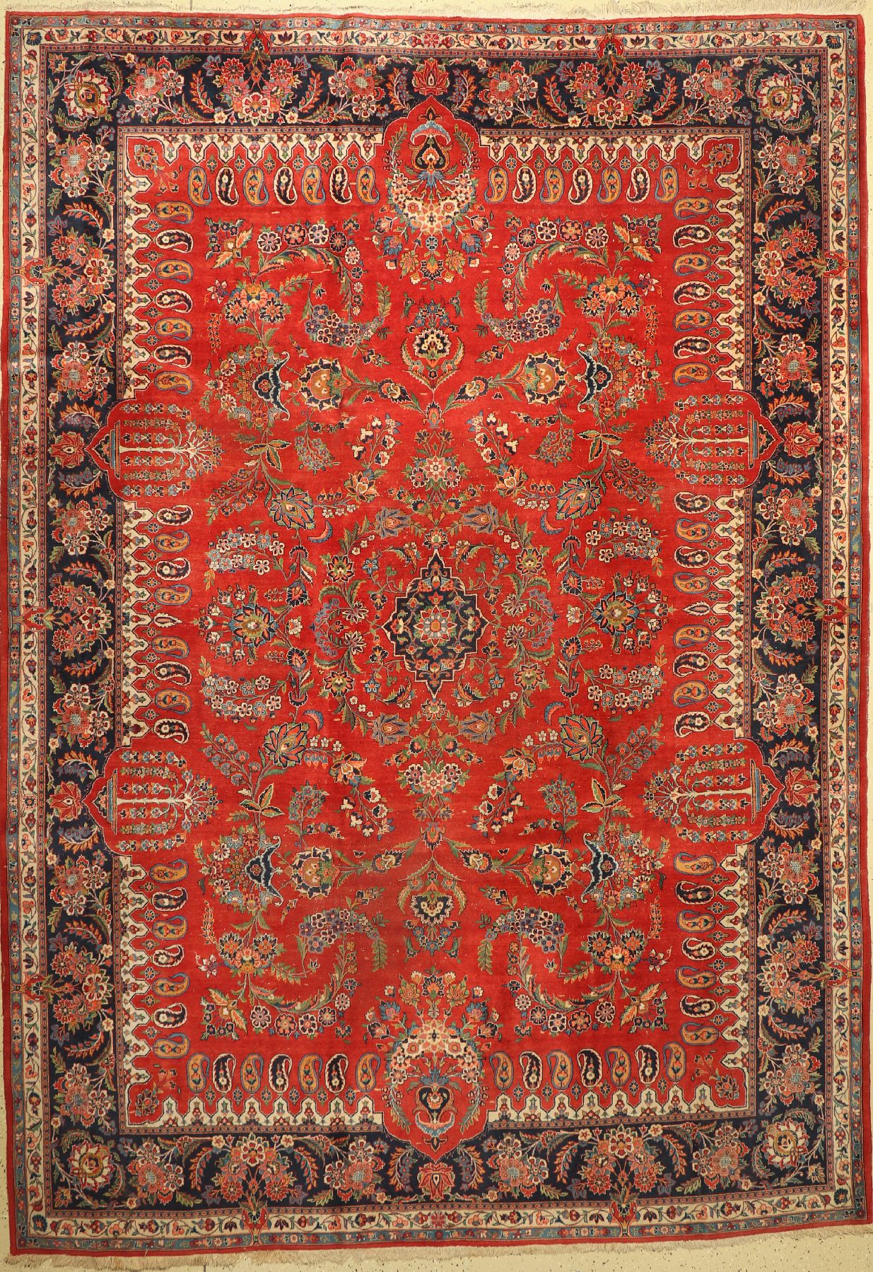 Keschan Kork fein, Persien, um 1960, Korkwolle, ca. 366 x 258 cm, EHZ: 3-4