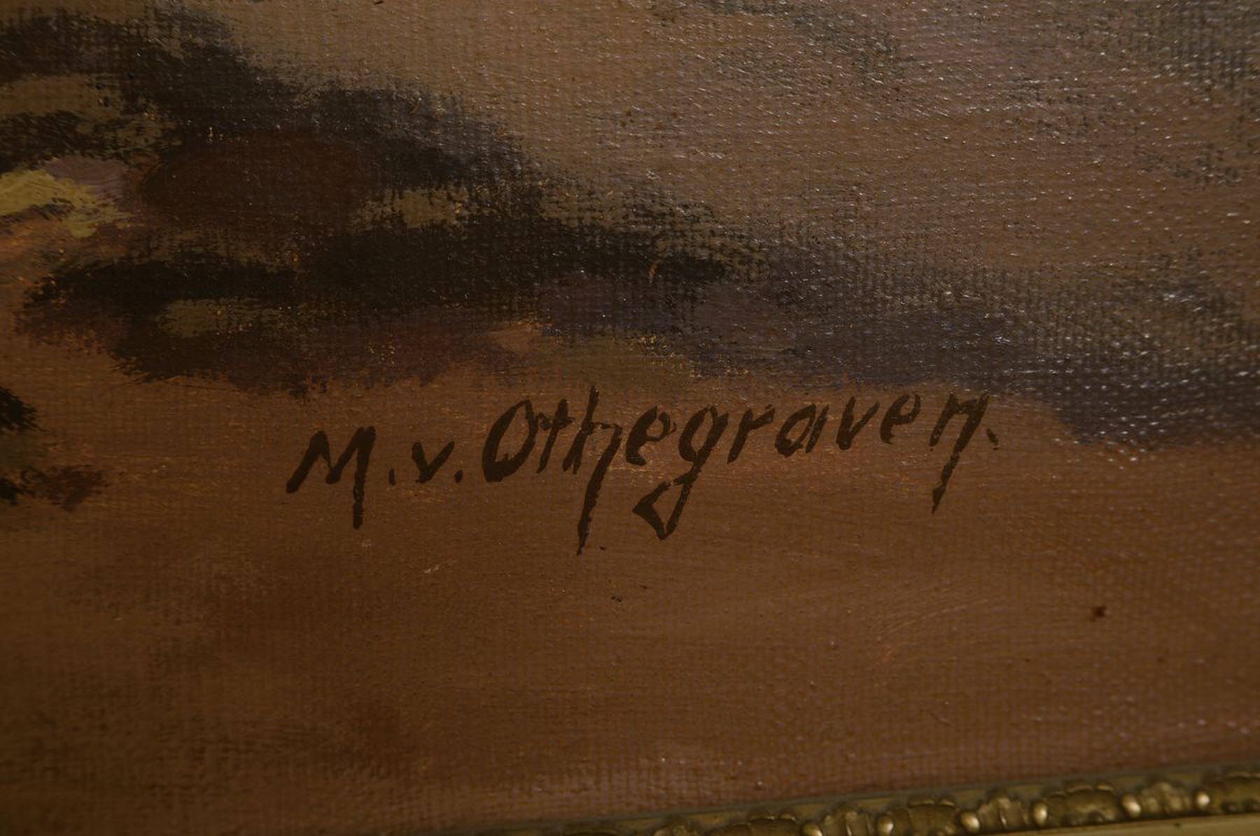 Detail a: Max von Othegraven, 1860 Driesen-1924 Berlin, Küstenlandschaft, Öl/Lwd, rechts unten signiert, ca. 80x120cm, R. ca. 104x144cm