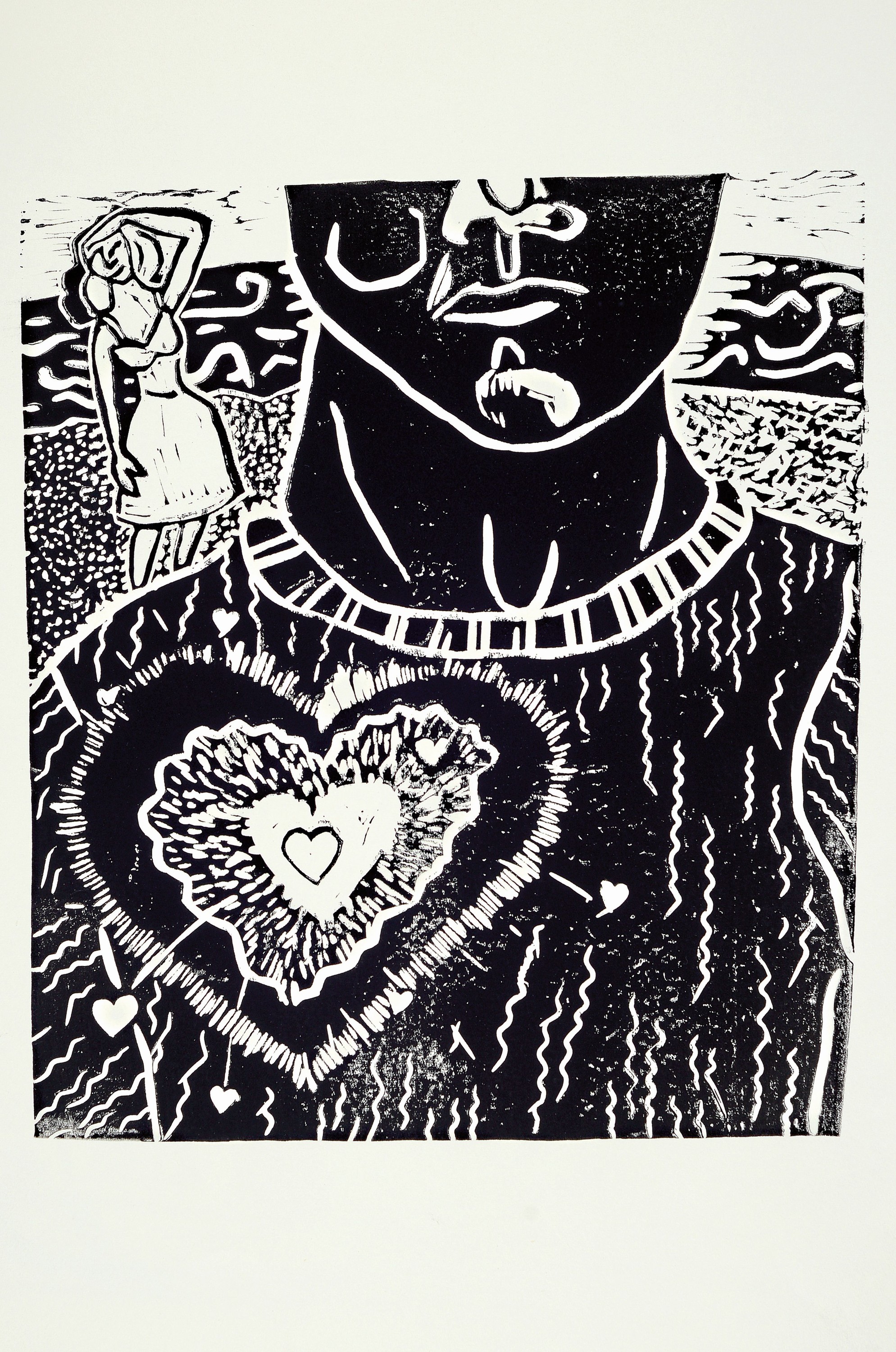 Detail c: Susan Witwer, geb. 1973 in Radebeul, Mappe "Eine Liebesgeschichte", ca. 52x39 cm