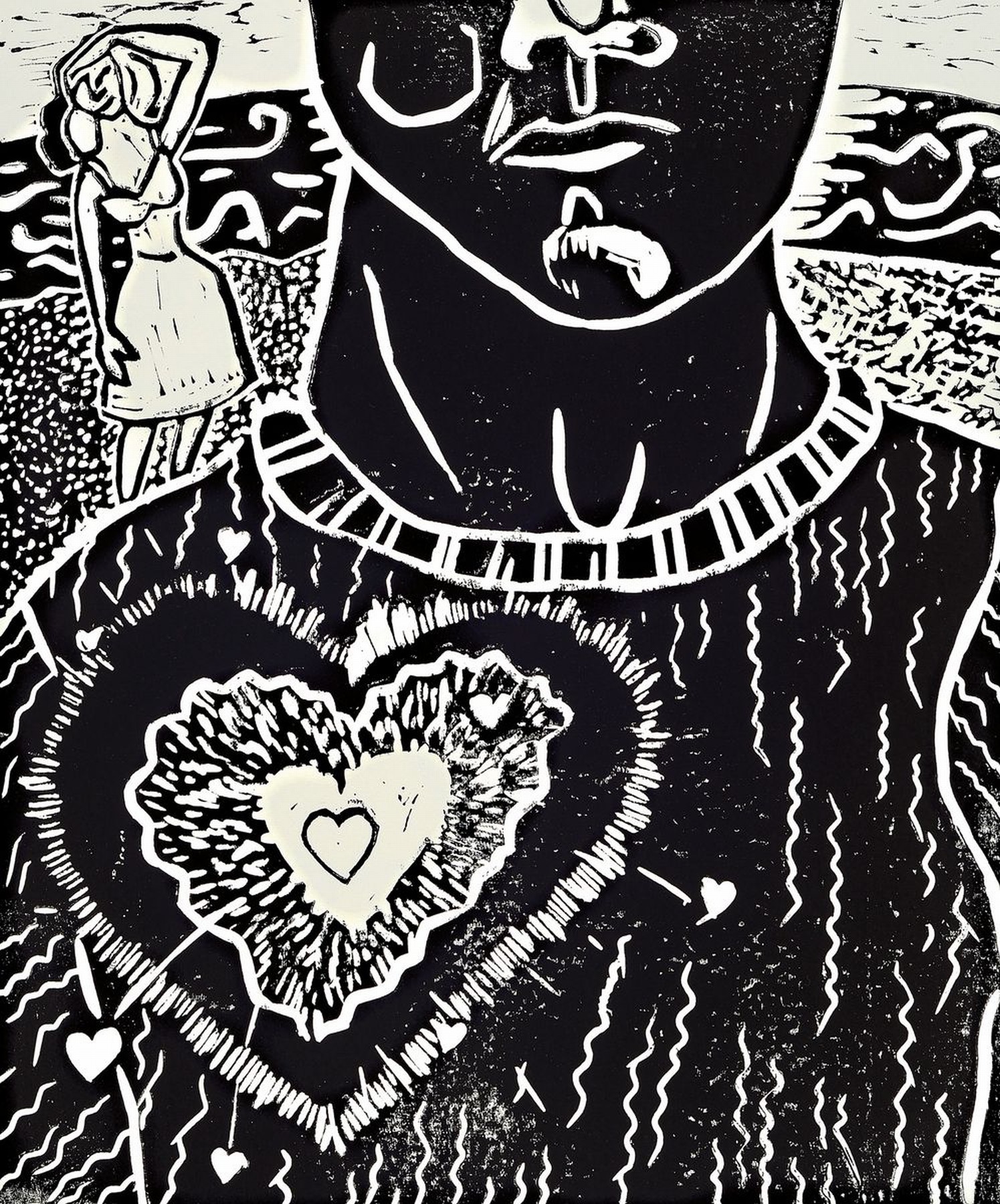 Detail d: Susan Witwer, geb. 1973 in Radebeul, Mappe "Eine Liebesgeschichte", ca. 52x39 cm