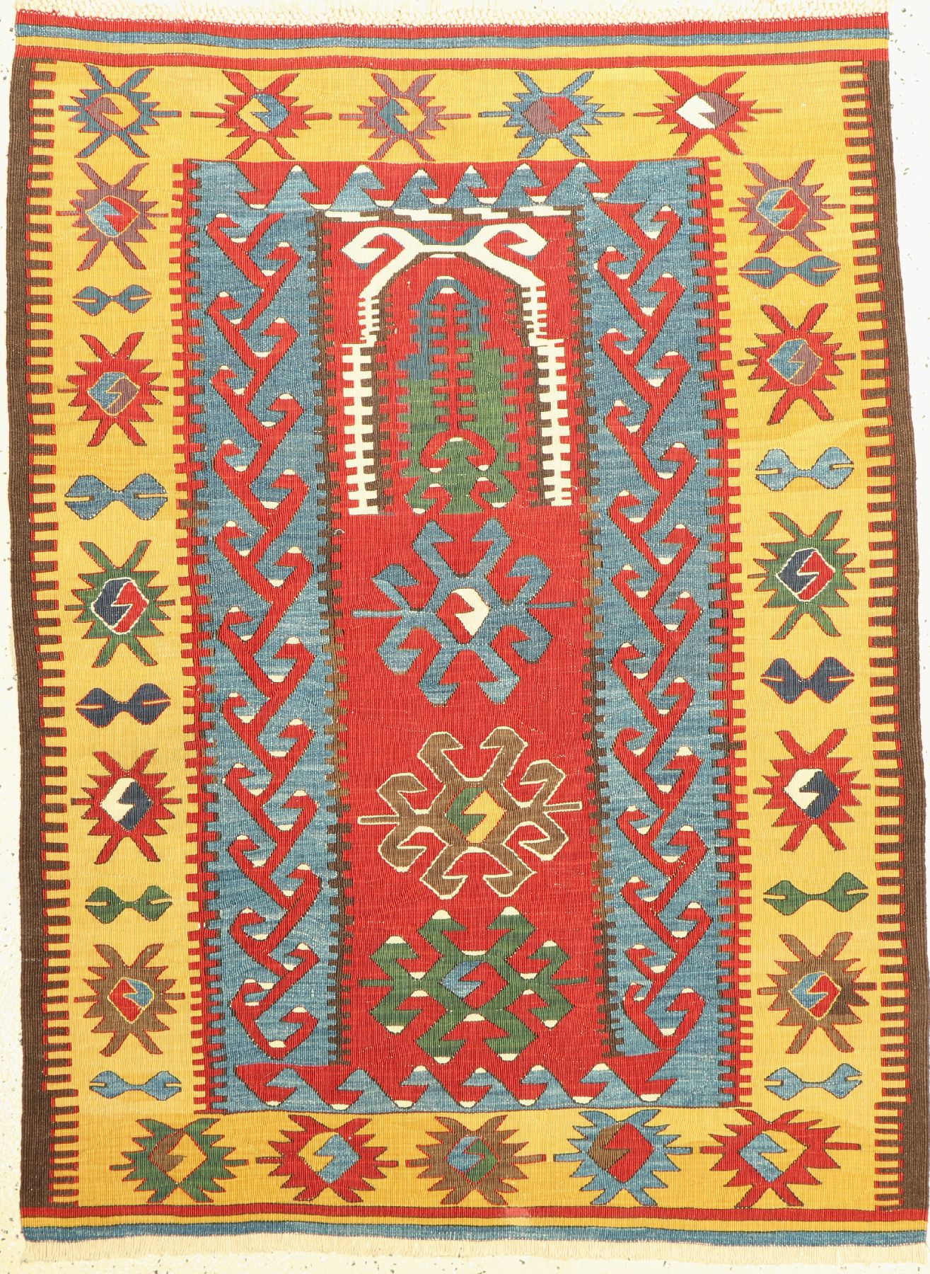 Konya Kelim, Türkei, um 1950/1960, Wolle auf Wolle, ca. 143 x 107 cm, EHZ: 2