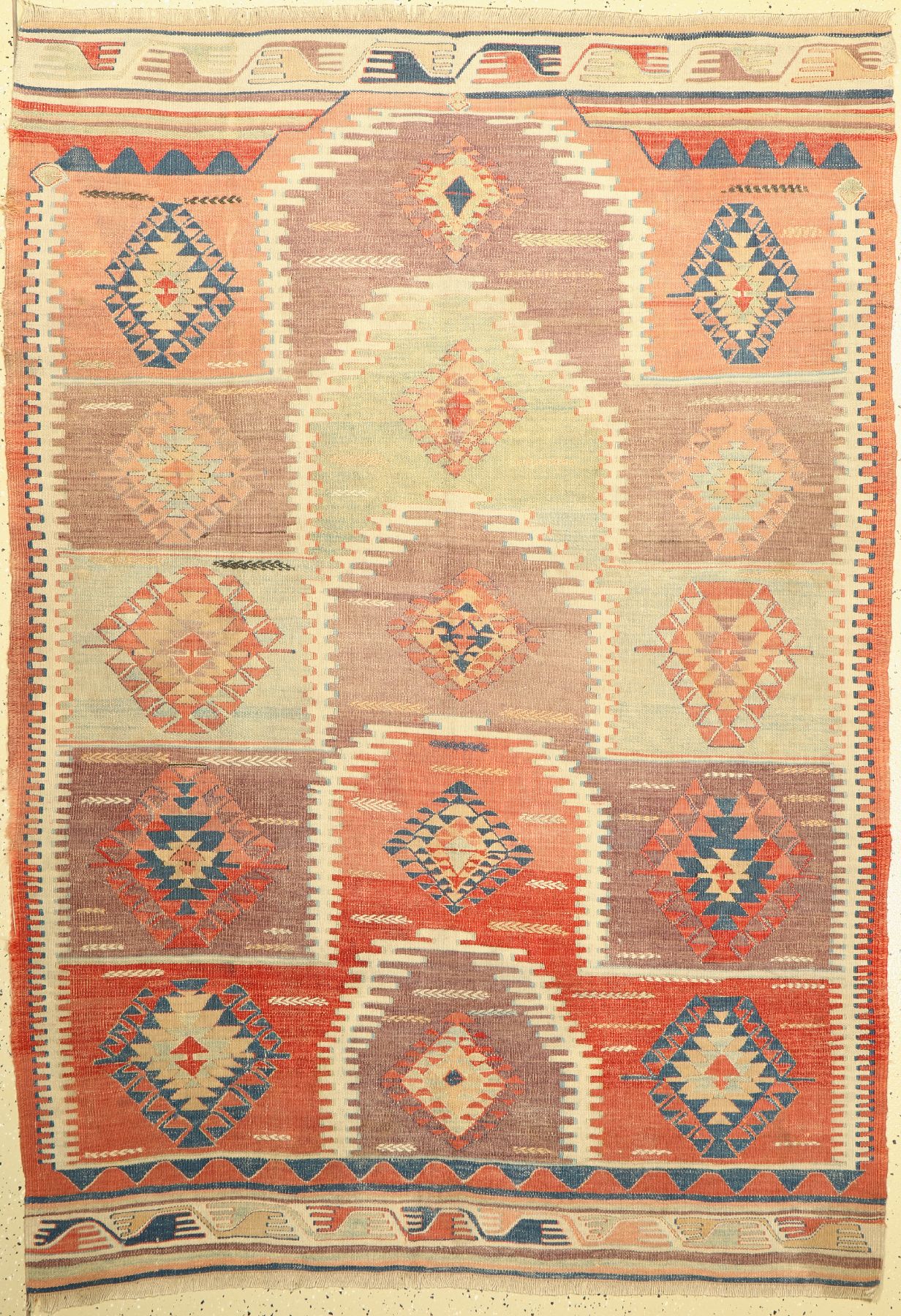 Konya Kelim alt, Türkei, um 1930/1940, Wolle auf Wolle, ca. 210 x 150 cm, EHZ: 2-3