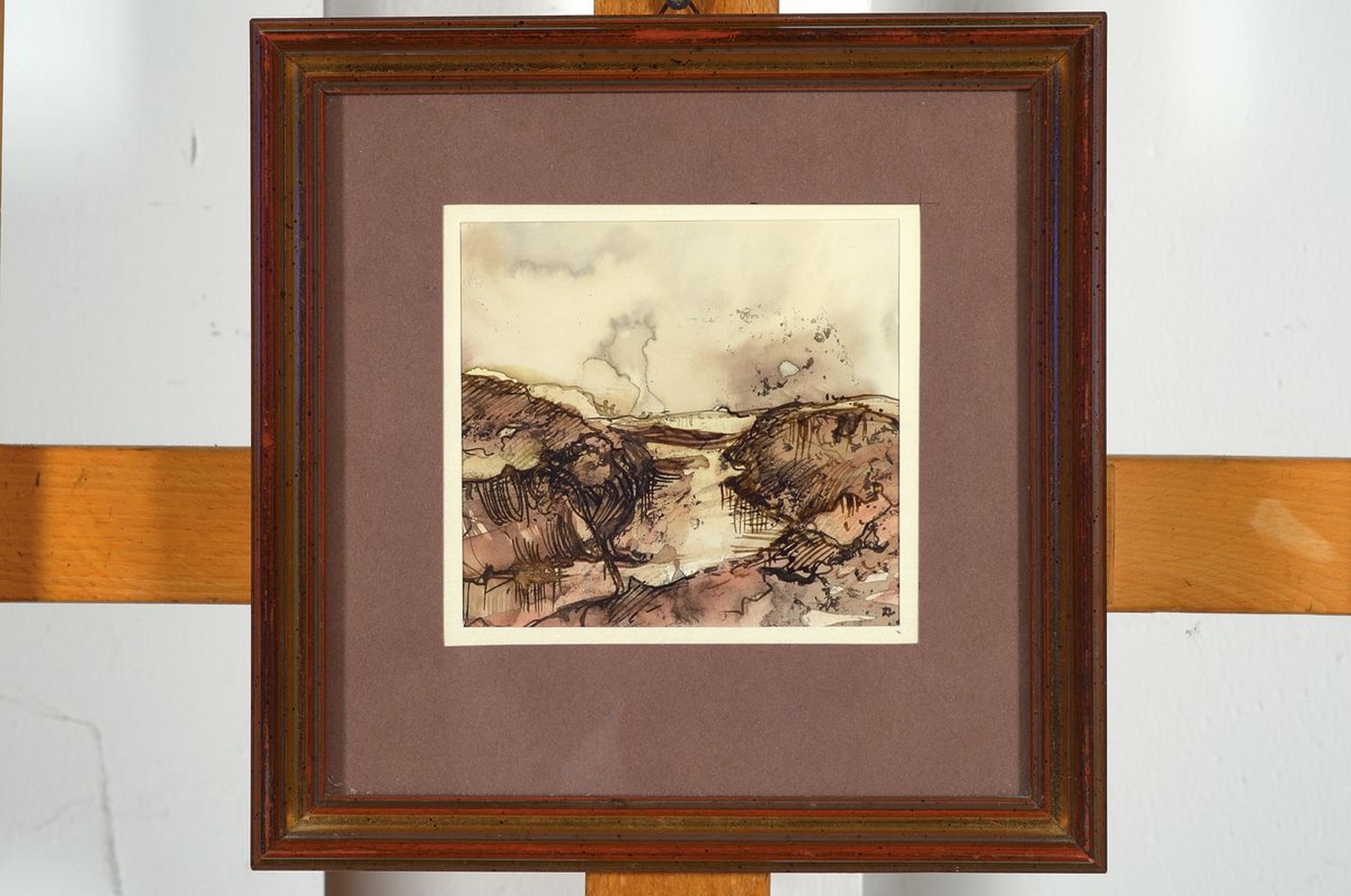 Detail k: Theo Ofer, 1926 Dudenhofen-2020, Sammlung aus sechs kleinen Aquarellen und Gouachen mit verschiedenen Landschaften, alle handsigniert, je ca. ...